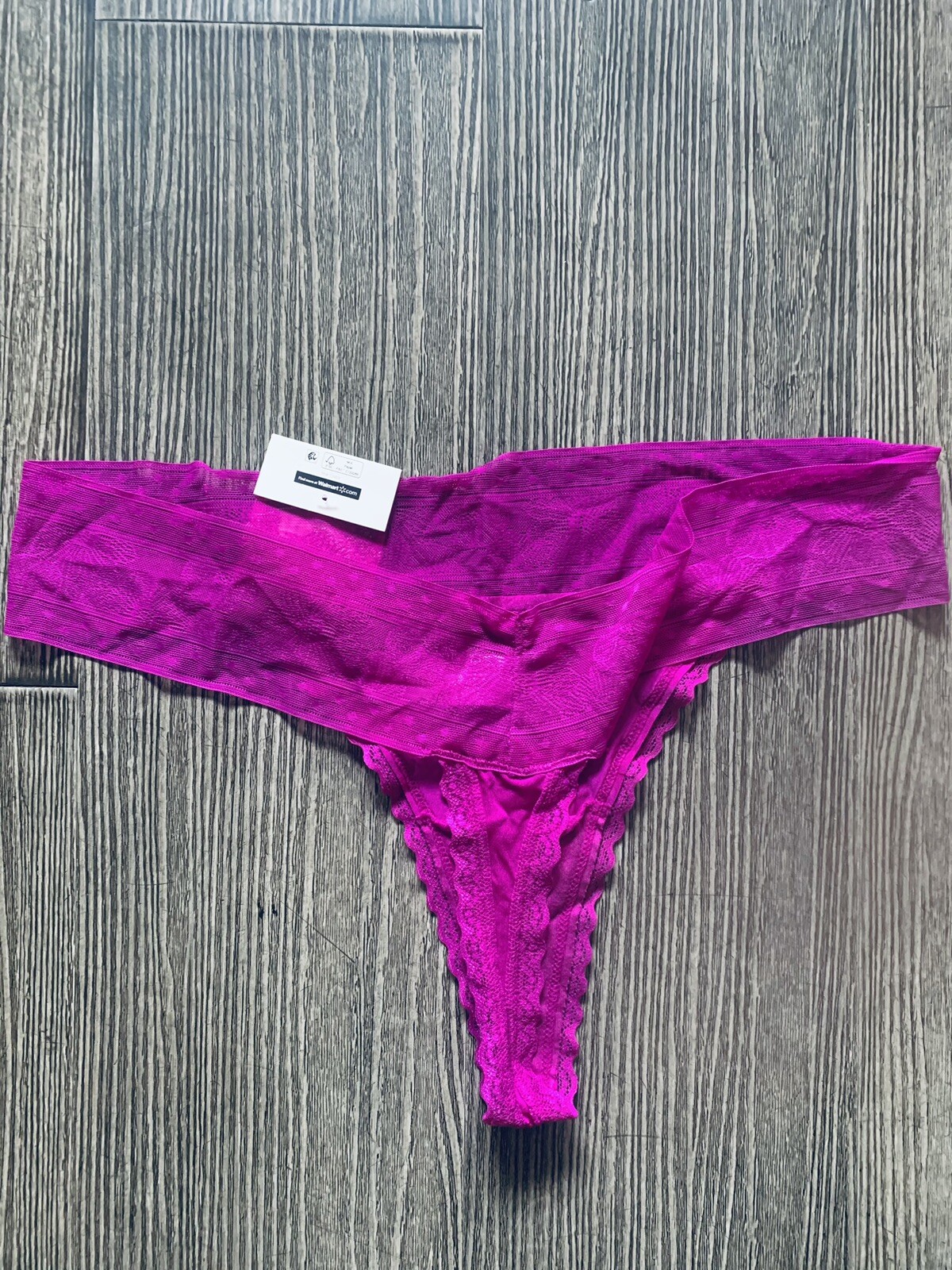 Womens No boundaries purple floral micro thin Thong XL/XG (15-17) NWT