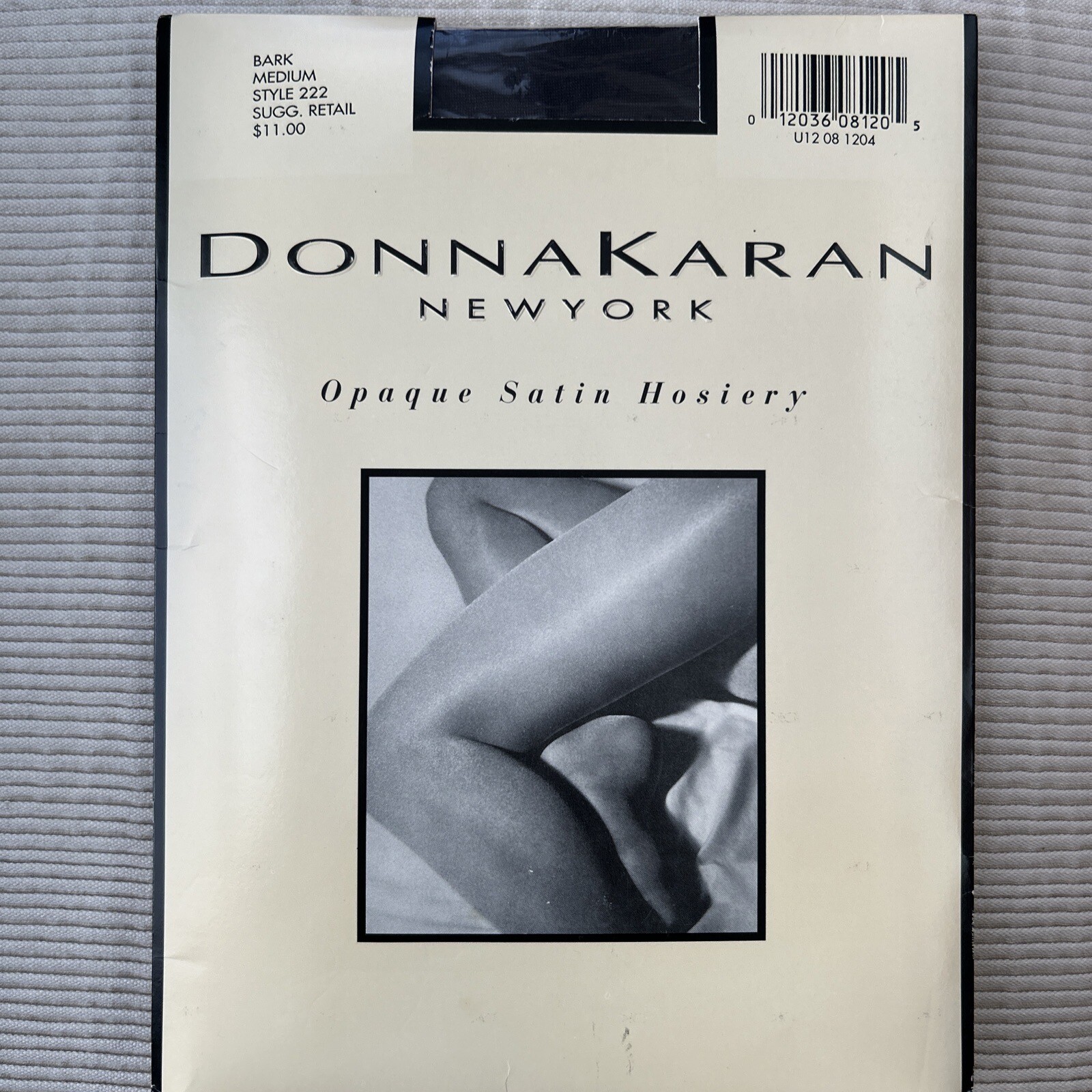 DonnaKaran New York Bark Opaque Satin Hosiery Style 222 Size M