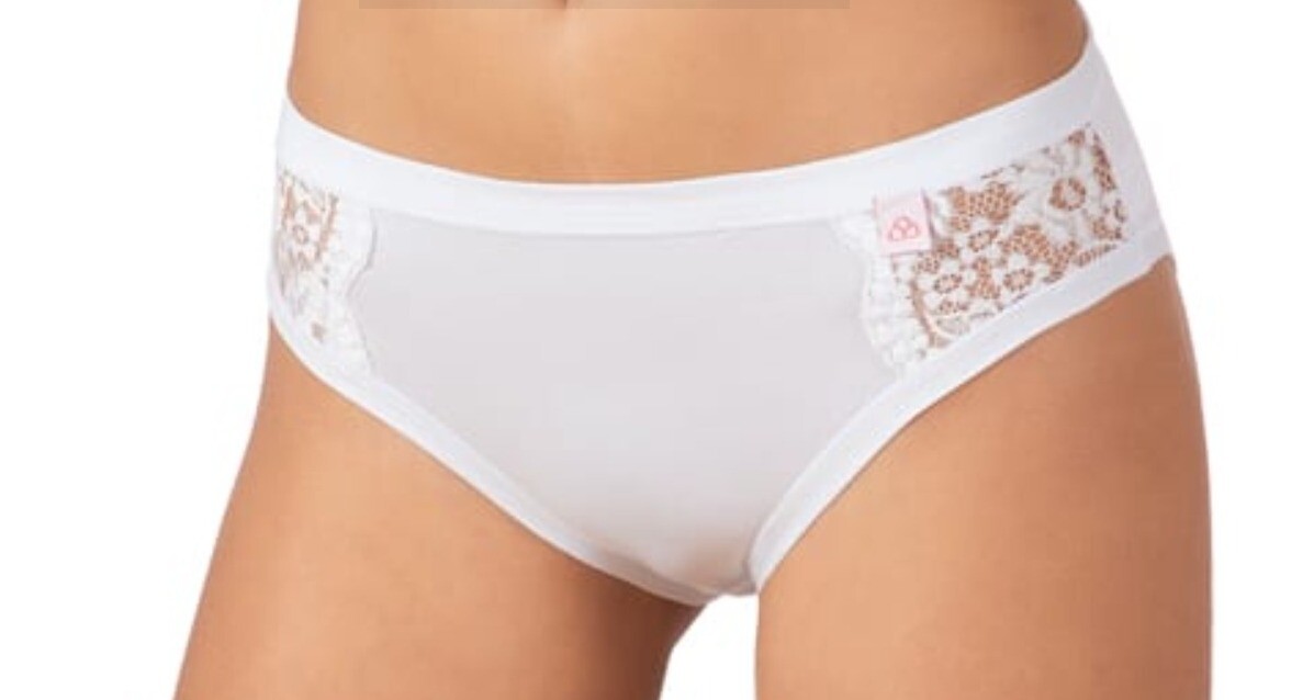 6 Women’s Cotton Stretch Slip DS350 Internal Elastic With Lace