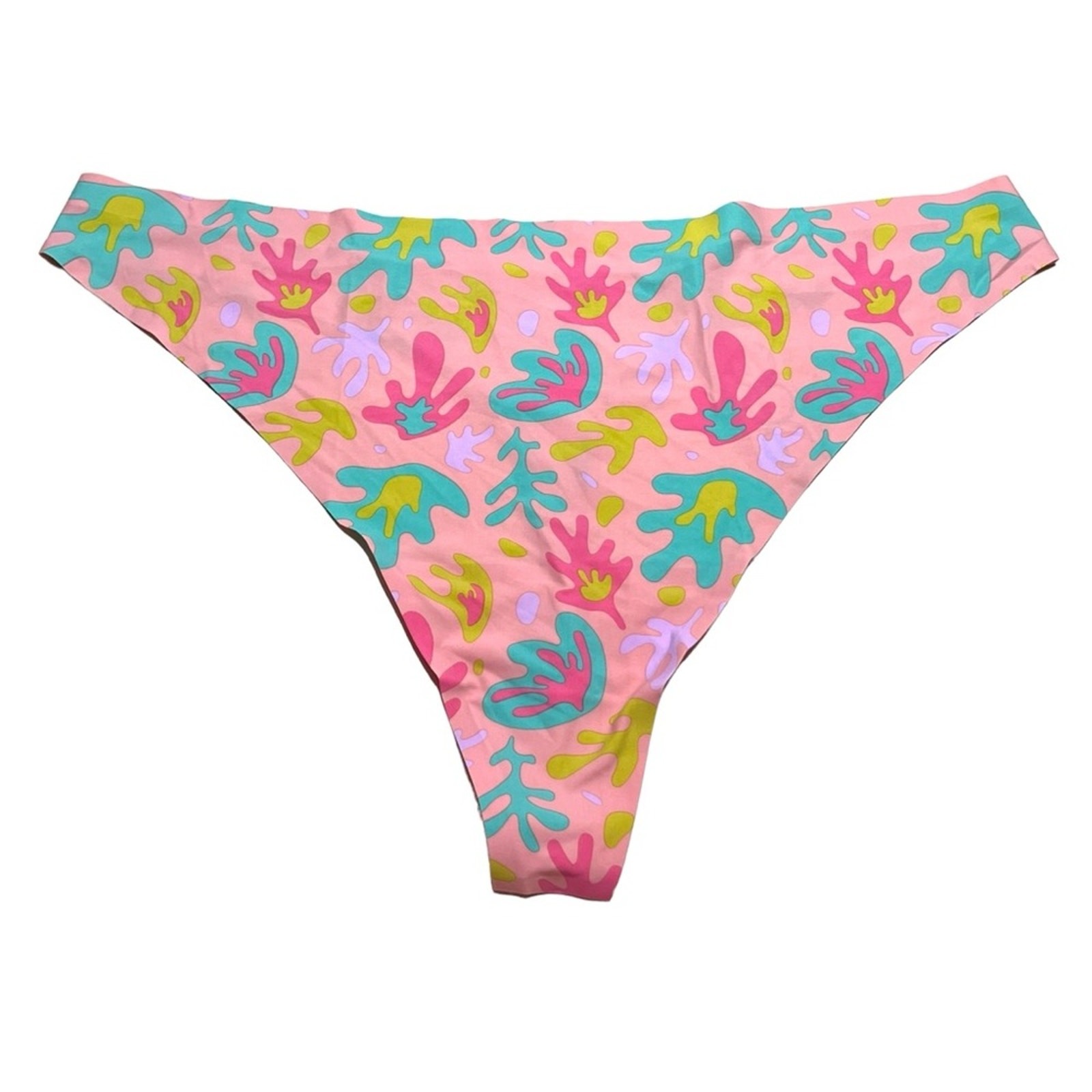 Cheek Boss Thong Abstract Foliage Size 4XL