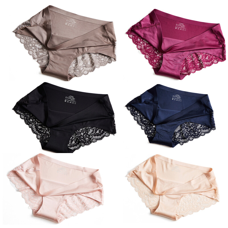 6 Pack Lot Sexy Womens Lace Panties Bikinis Briefs Seamless Underwear Lingeries