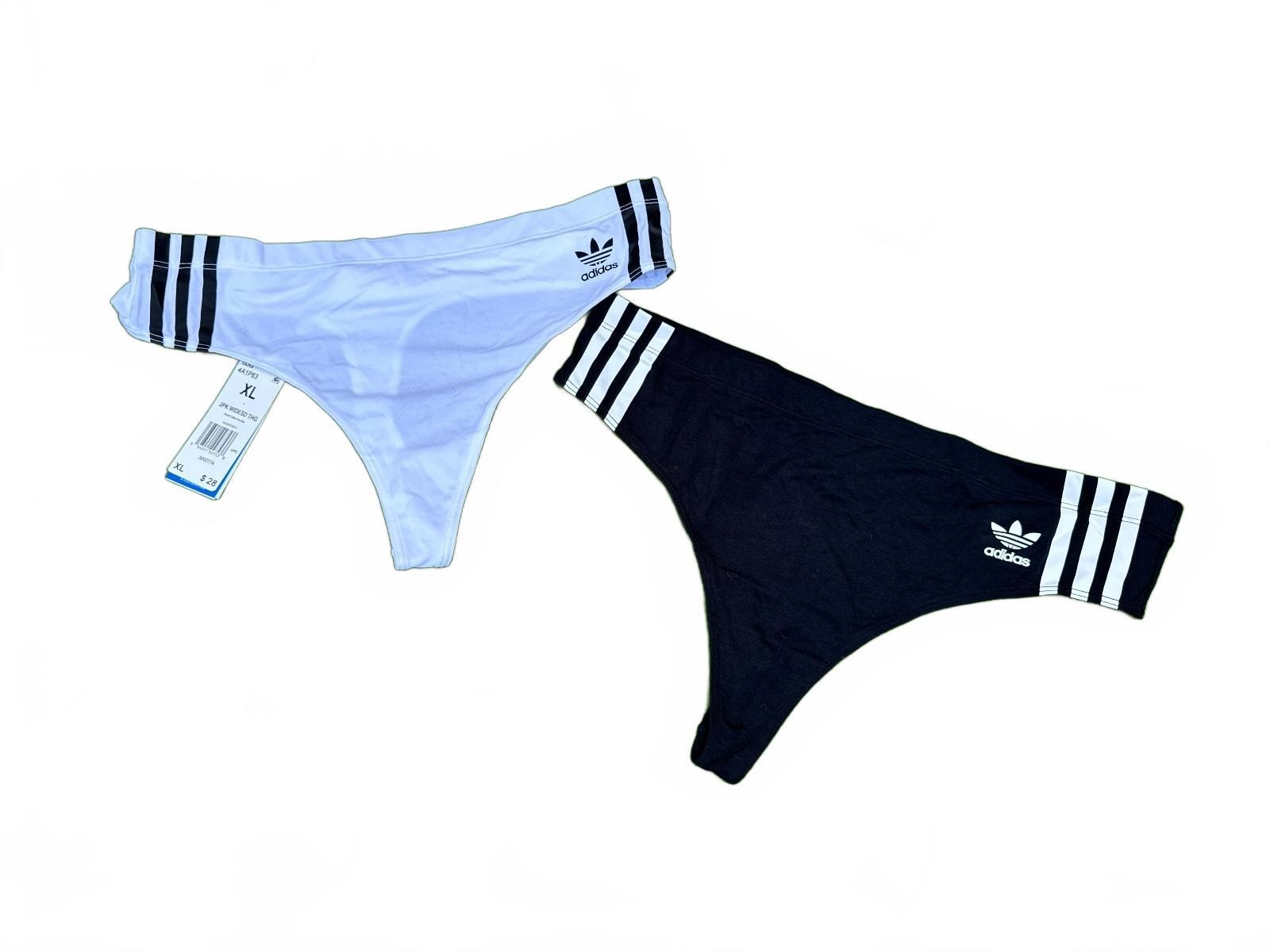 Adidas Women’s 2-Pack Wide Side Thong Underwear, XL