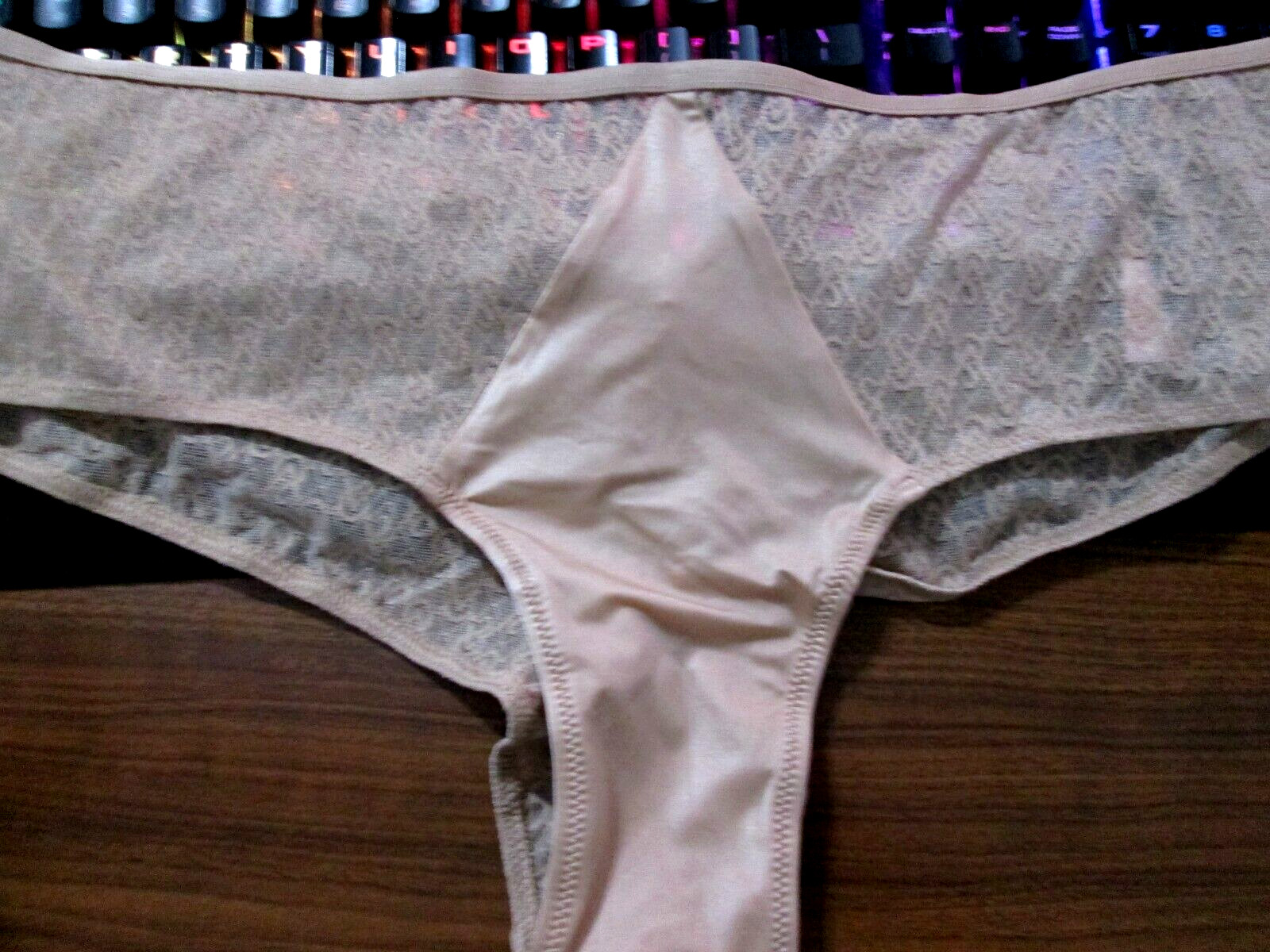 New $18.50 Victoria’s Secret 💖Very Sexy Icon Lace Cheeky💖Size L Praline Beige