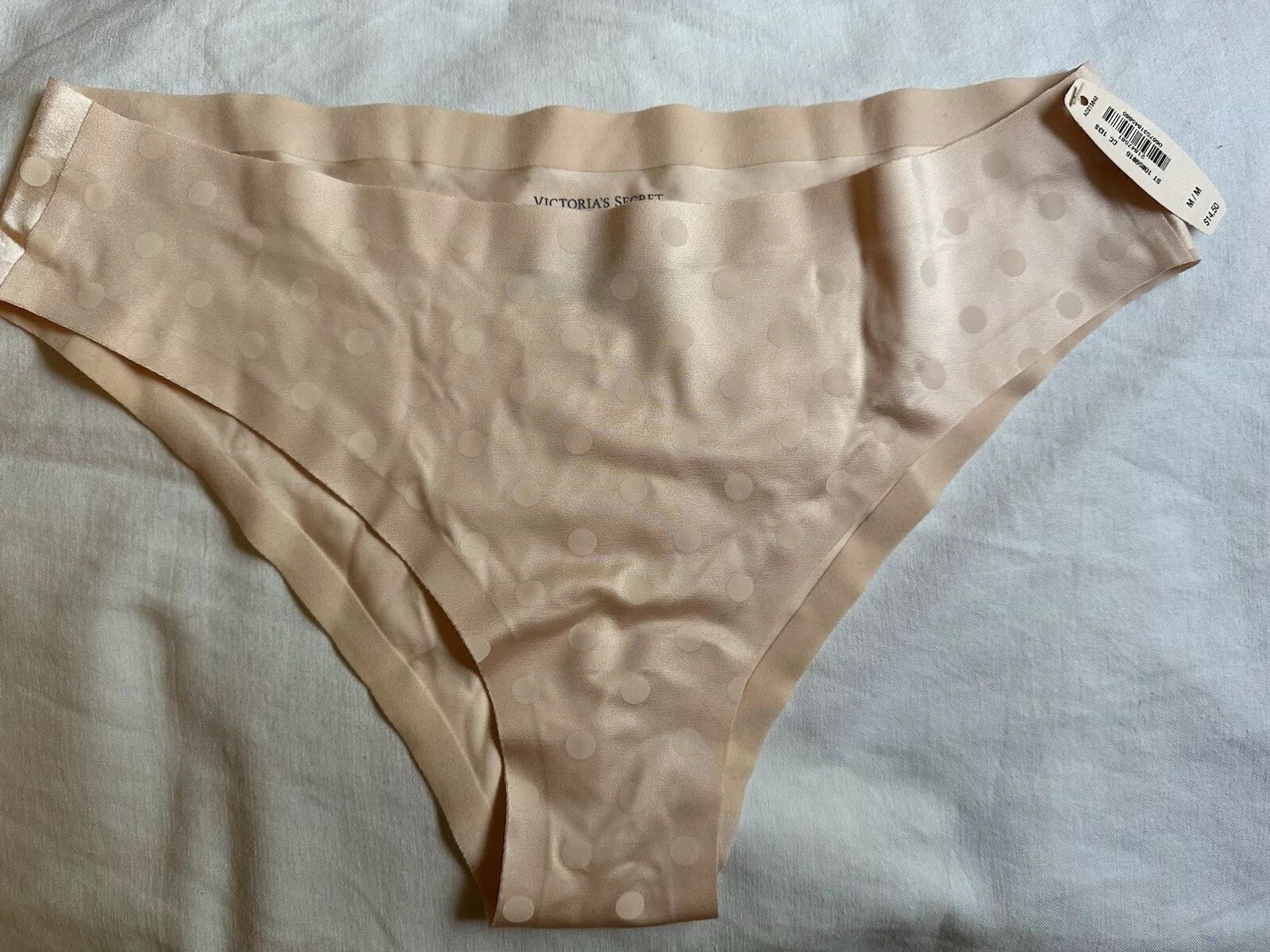 NWT Victoria’s Secret Polka Dot Pink Color M Hiphugger Panties. C2