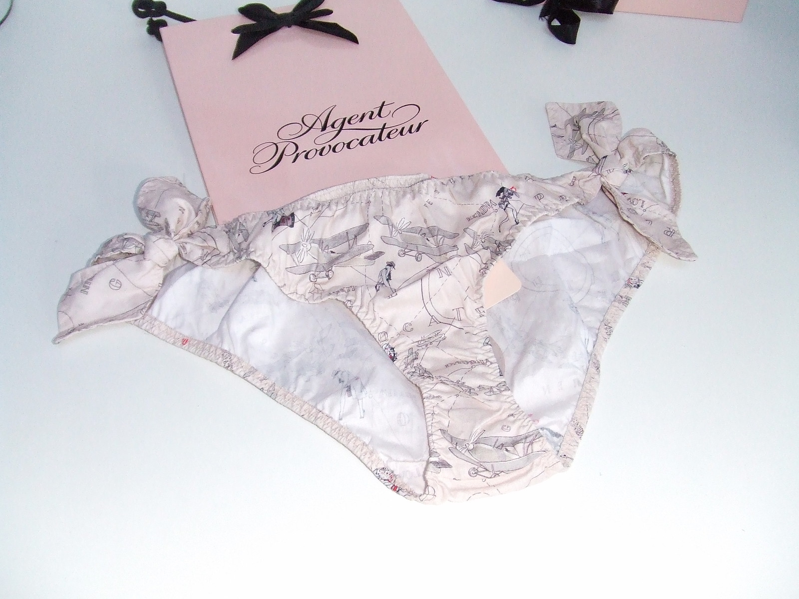 AGENT PROVOCATEUR RARE PALE PINK ARLENE BIKINI BRIEF SIZE 1 X SMALL UK 6-8 BNWT