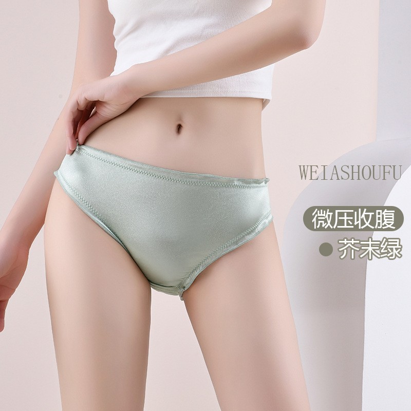 3 Pcs Lot Womens Sexy String Satin Bikinis Panties Silky Briefs Underwear