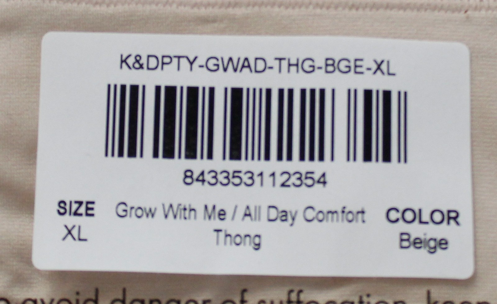Kindred Bravely Women’s Grow With Me Maternity Postpartum Thong NN7 Beige XL NWT