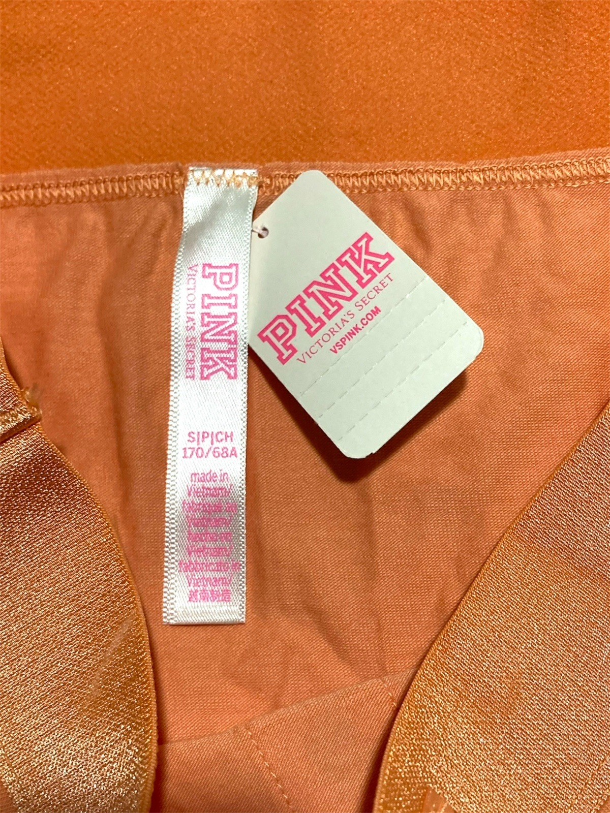 Victoria Secret PINK High Waist Shortie Boyshort Coral Cream Size Small – NWT