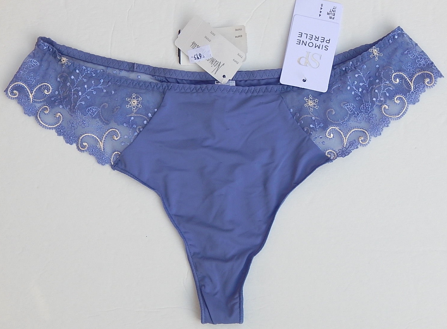 Simone Pérèle LACE THONGS PANTIES sz 4(FR) XL(US) PURPLE NEW 100%AUTHENTIC