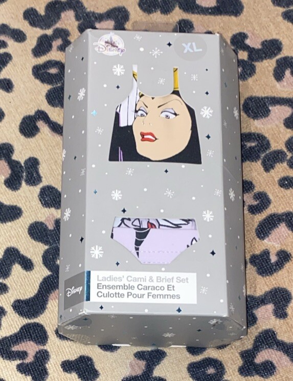 Disney Ladies Villains Cami & Brief Boxed Set XL-Malificent-Evil Queen-Cruella