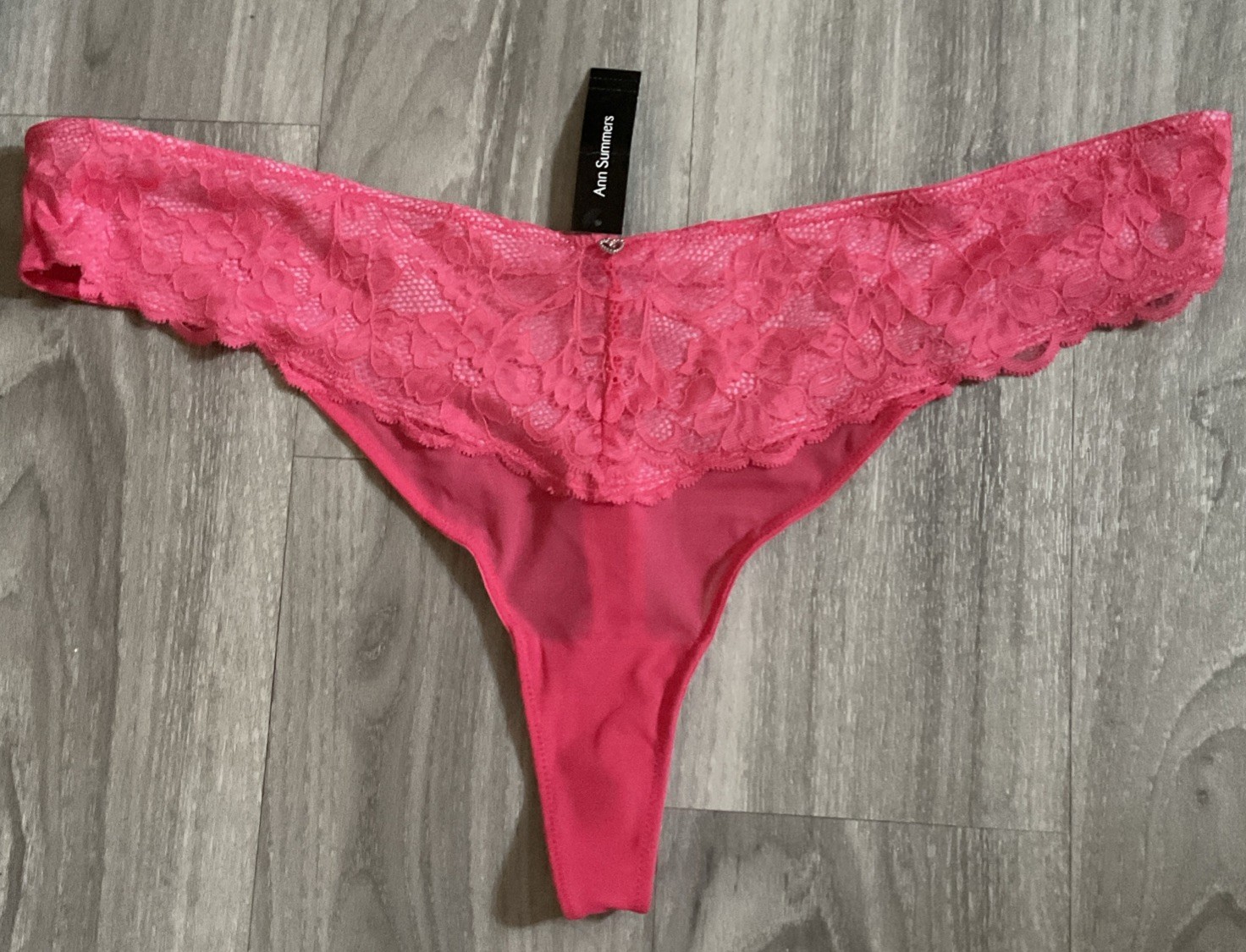 Ann Summers Sexy Lace Planet Thong Size 18 – New With Tags – Dark Pink