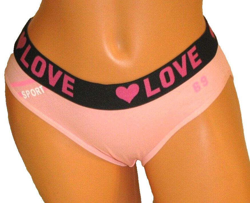 Panties Lingerie 69 Love Sport Light Pink Bikini XL / XXL Adult Gift