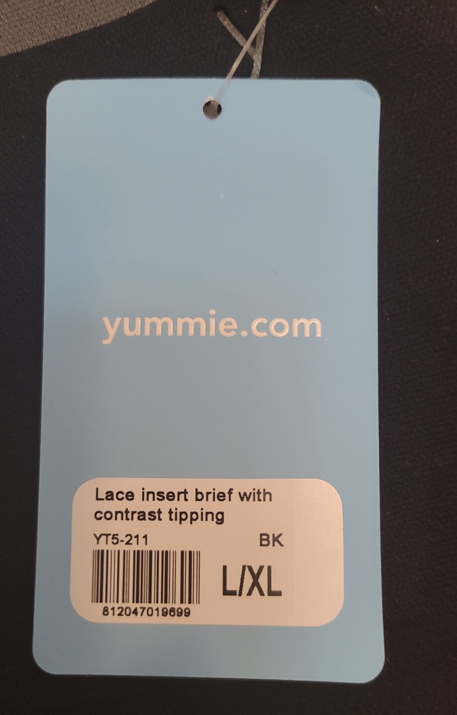 YUMMIE Lace Insert Seamless Shaping Brief ~ BLACK ~ L/XL ~ NWT~~ YT5-211