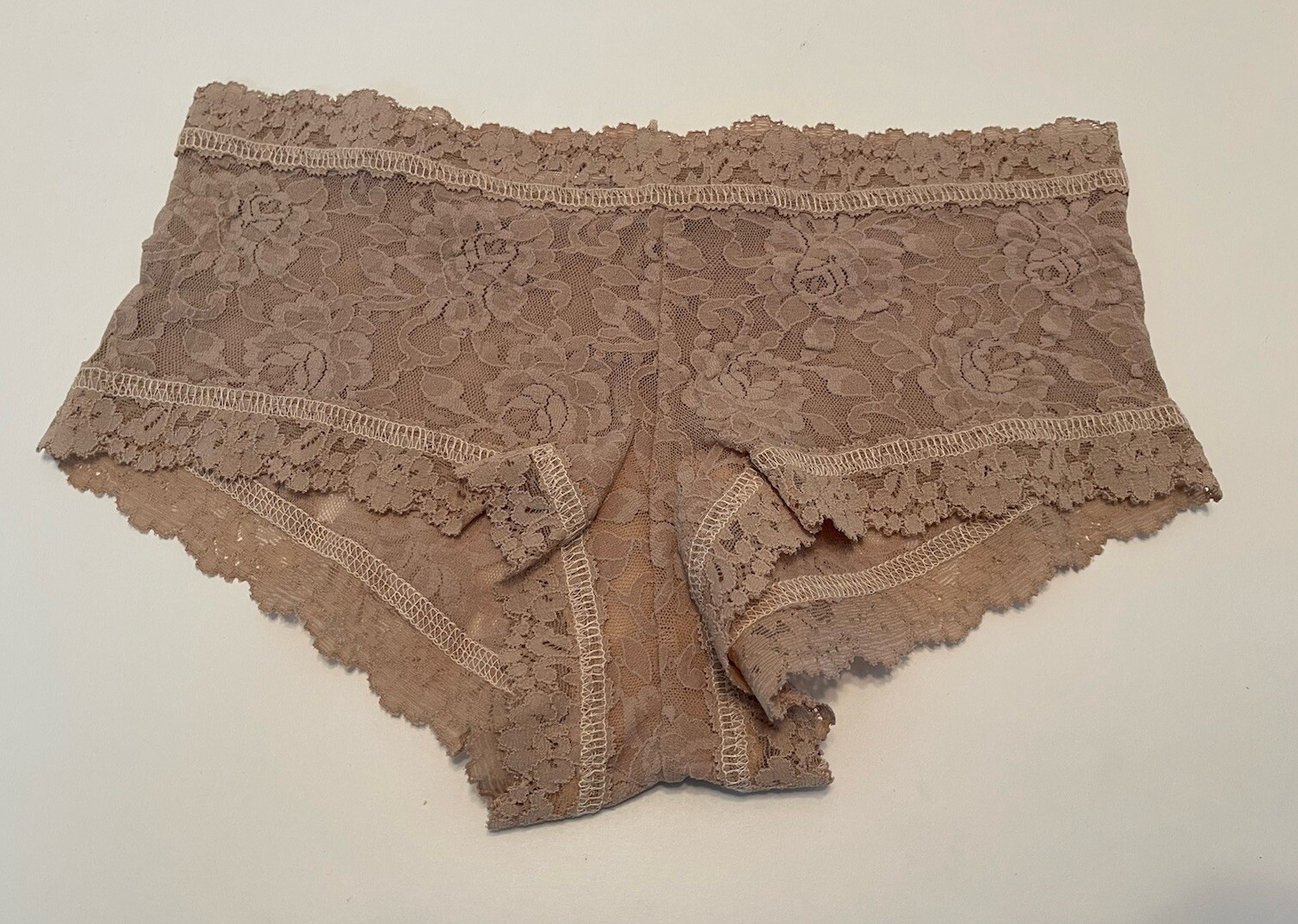 HANKY PANKY LACE BOYSHORTS PANTIES SET OF 4 ASSORTED COLORS SIZE XS
