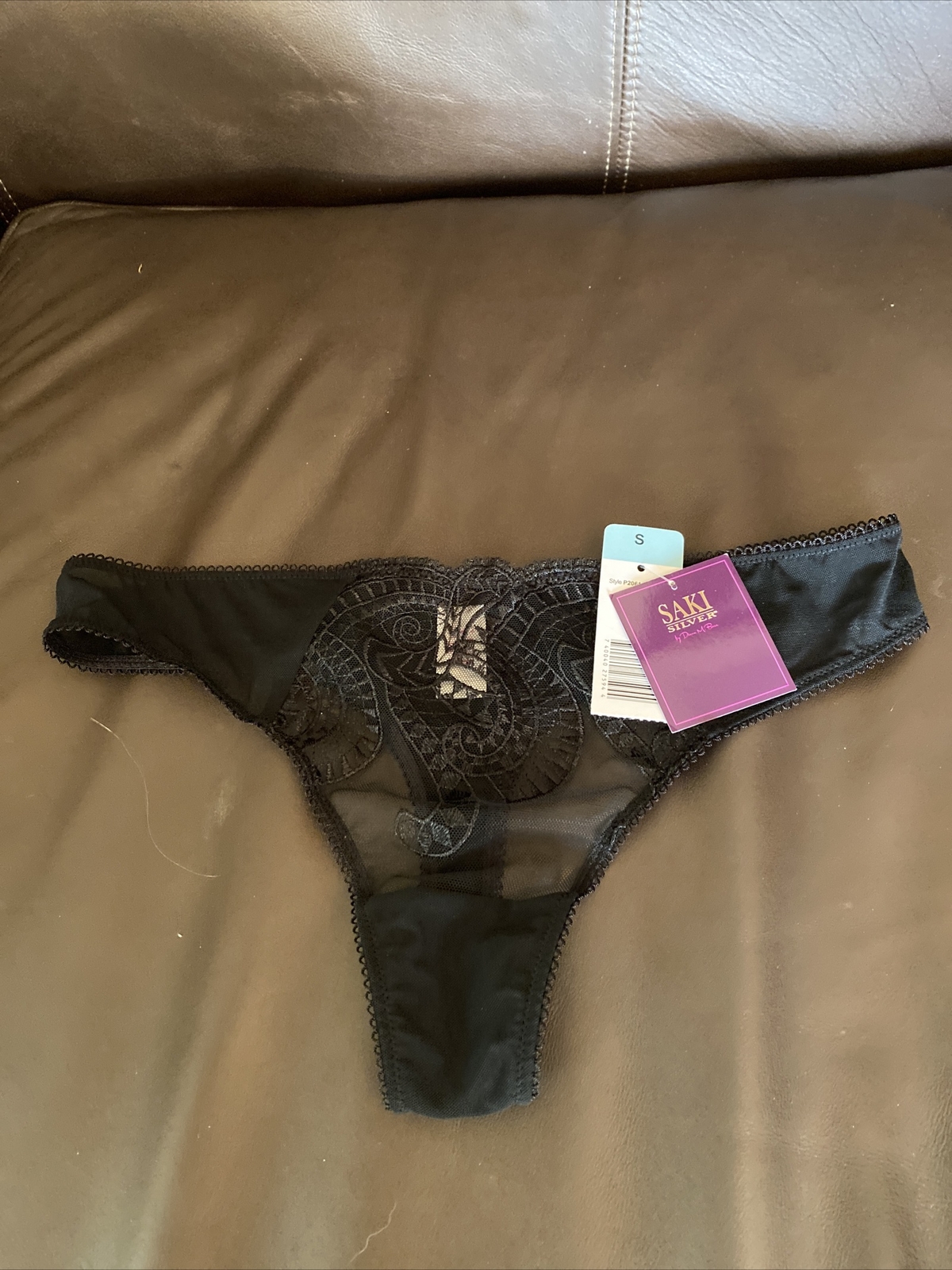 Saki Silver By Diana M Bara Panties Size Small New With Tags