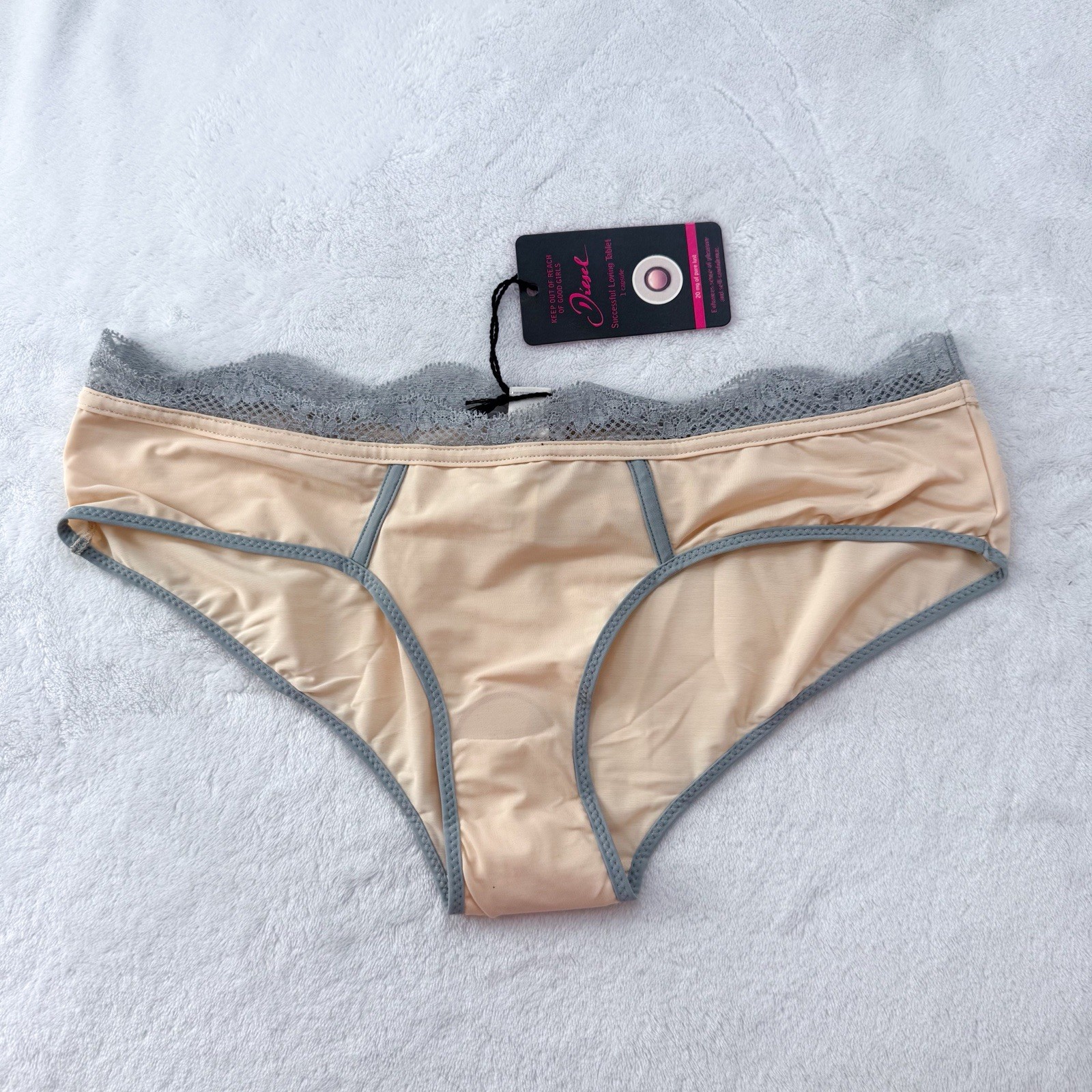 Vintage Diesel Women’s Beige/Grey Panties BRAND NEW Y2K Deadstock Rare