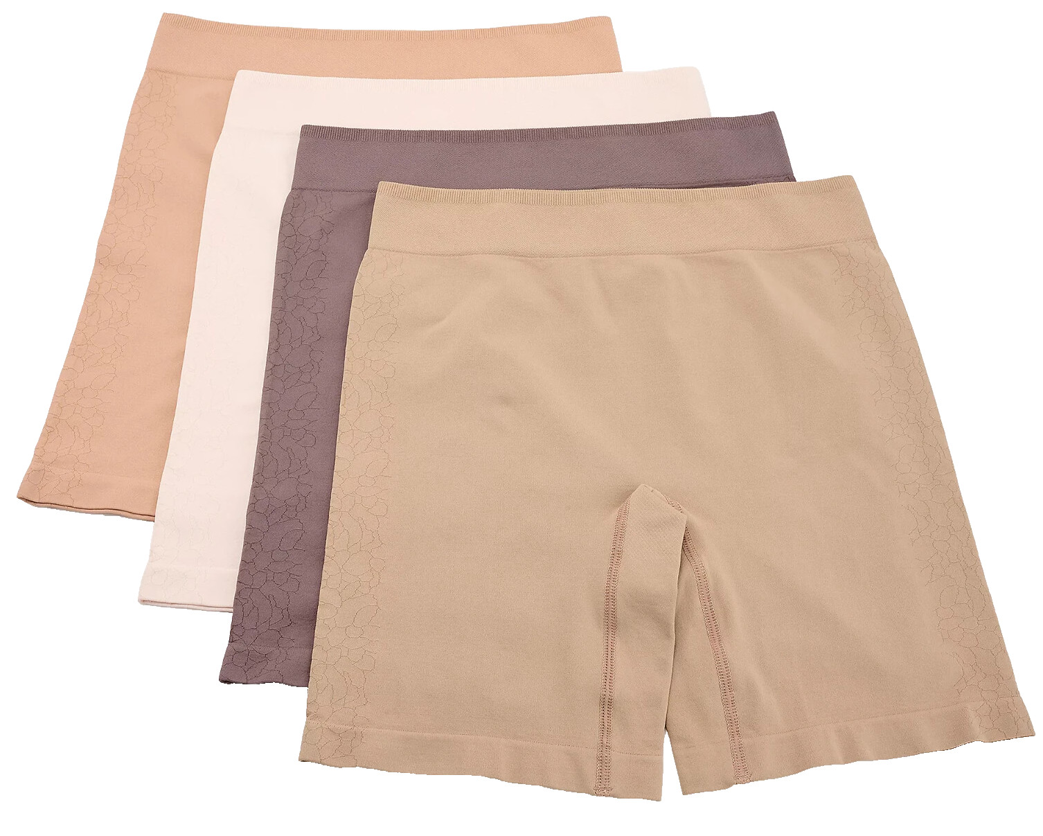 Breezies~Set of 4~Cooling Comfort Seamless Long Leg Briefs~MED~Tonal~A678608