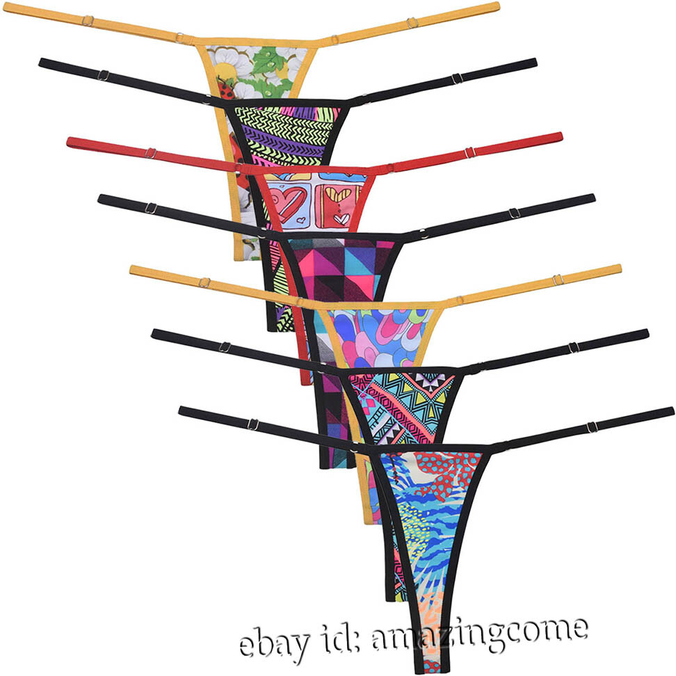 Women Micro Bikini Thong Adjustable Sides Intimates Underwear Mini Swim String