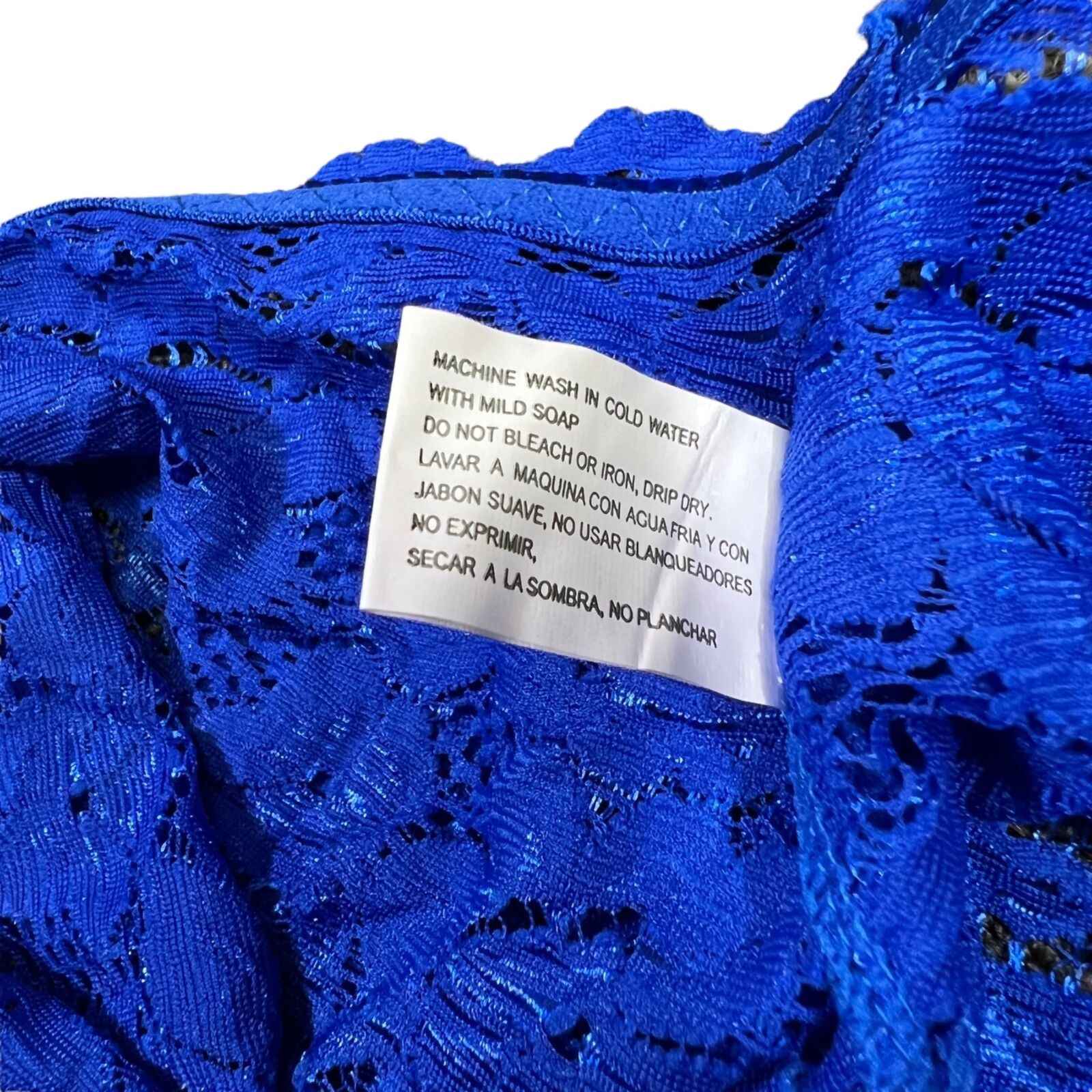 Angelina Womens Panties Underwear Lace Cheeky Boyshort Blue Small 0 2