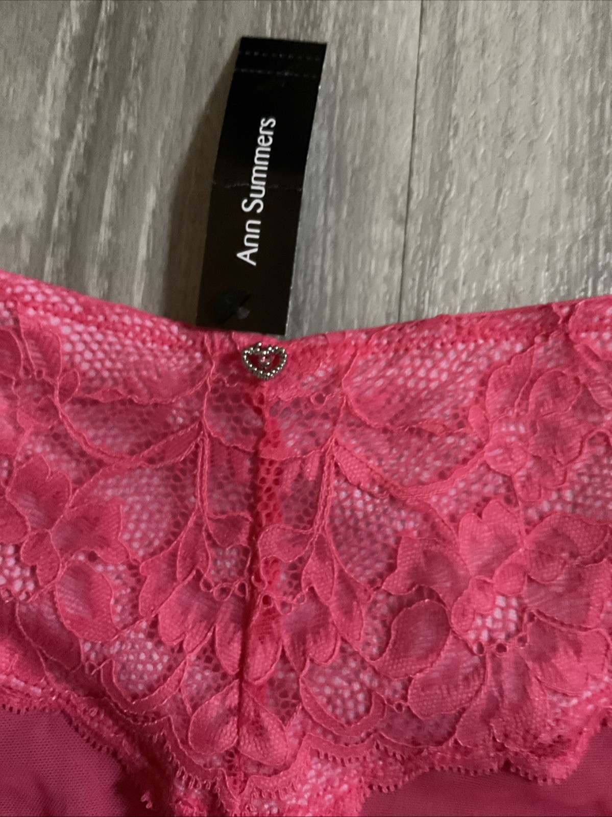 Ann Summers Sexy Lace Planet Thong Size 8- New With Tags – Dark Pink