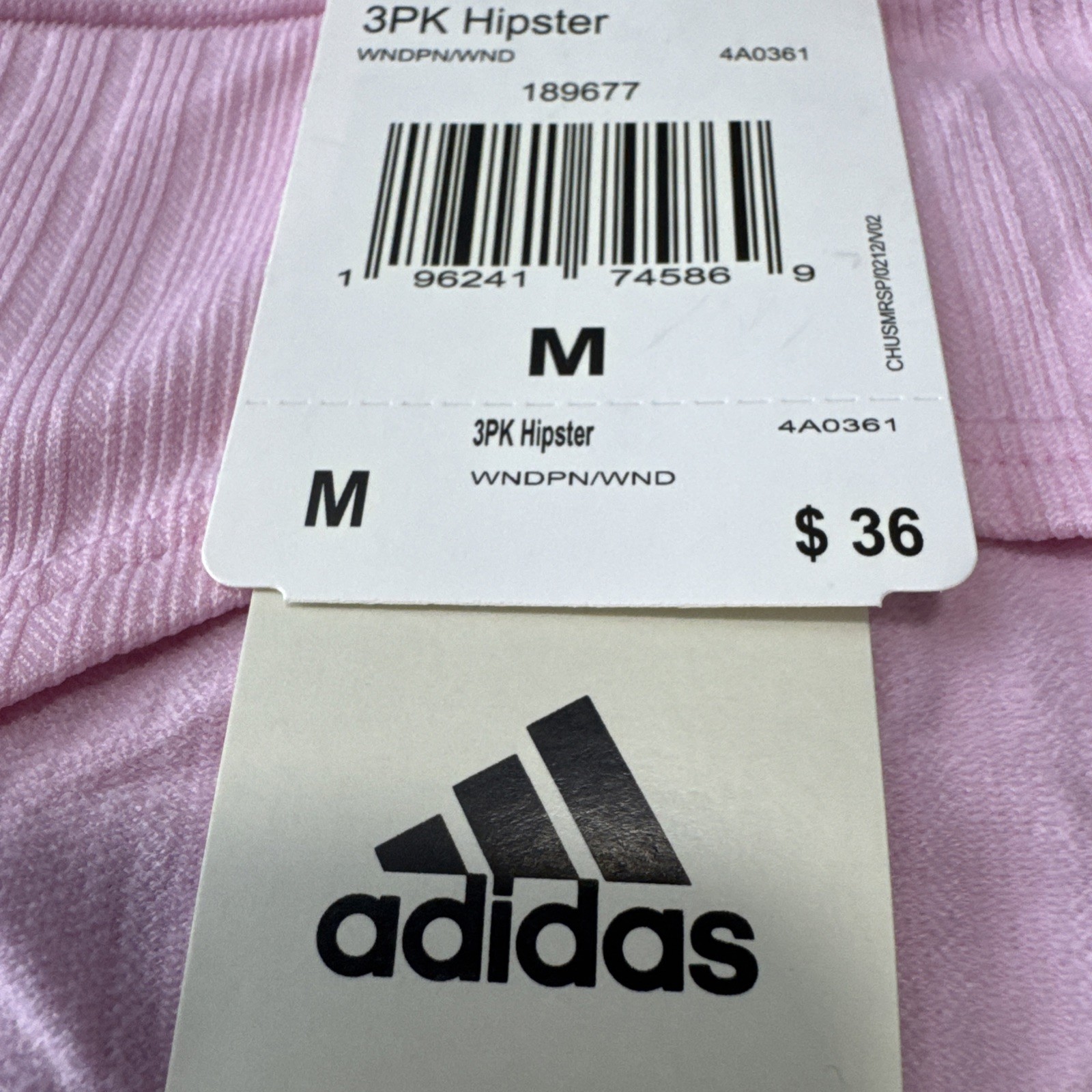 Adidas Women’s 3-Pack Hipster Panties Underwear Size Medium NWT