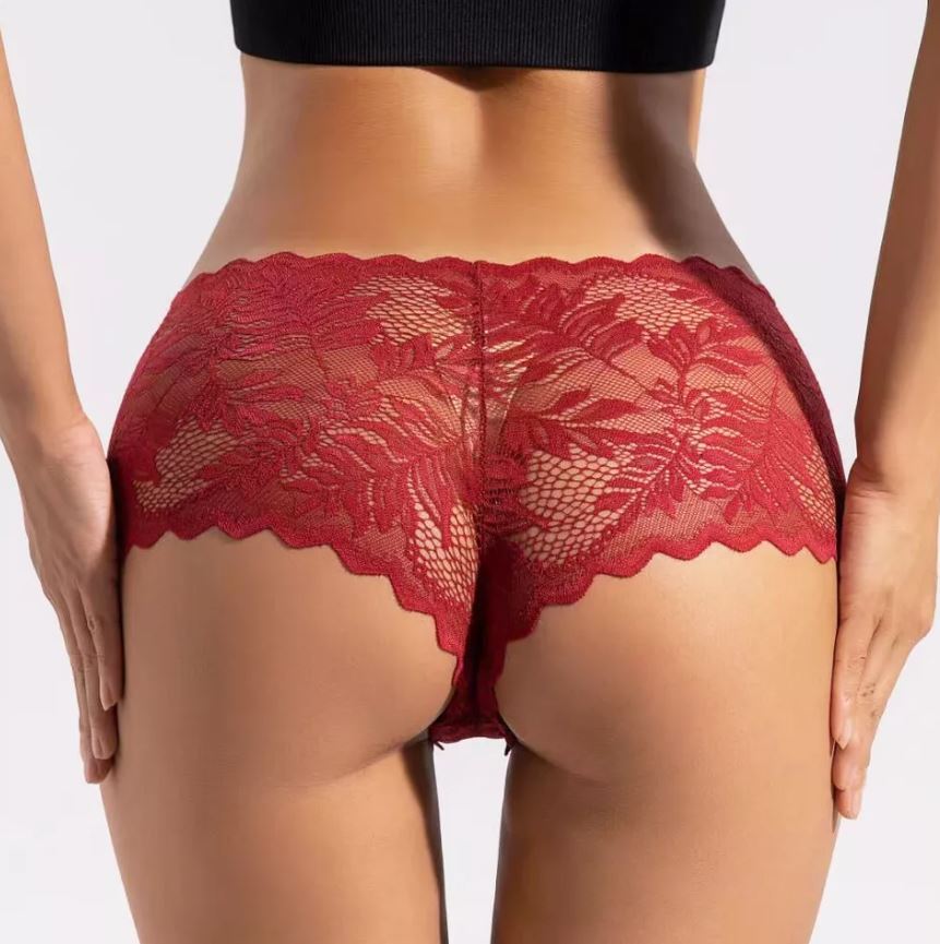 6 Pack Lot Womens Sexy Lace Panties Boyshorts High Waist Lingeries Underwear