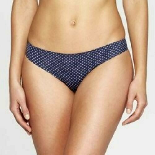 Auden Womens Bonded Edge Micro Thong Size L (12-14) Smart Blue Geo Panties