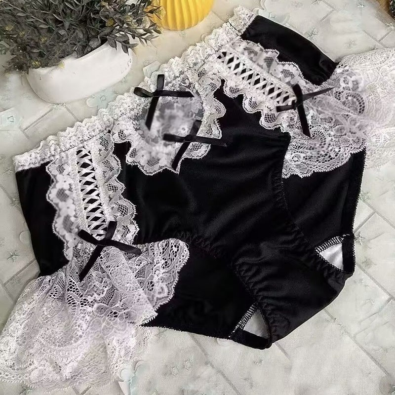 Sissy Mens Womens Oversize Panties Brief Knicker Lolita Ruffle Underwear 60-80kg