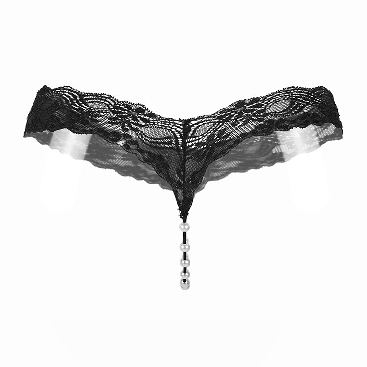 Sexy Womens See Through Lace Panties G-string Thongs Pearl Underwear Lingeries