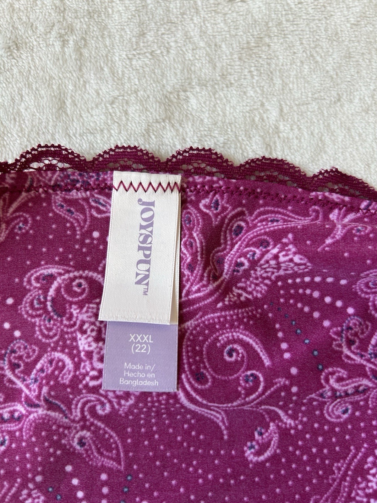 Joyspun Womens Assorted Microfiber & Lace Hipster Panties 3-Pack Sz XXXL (22)NWT