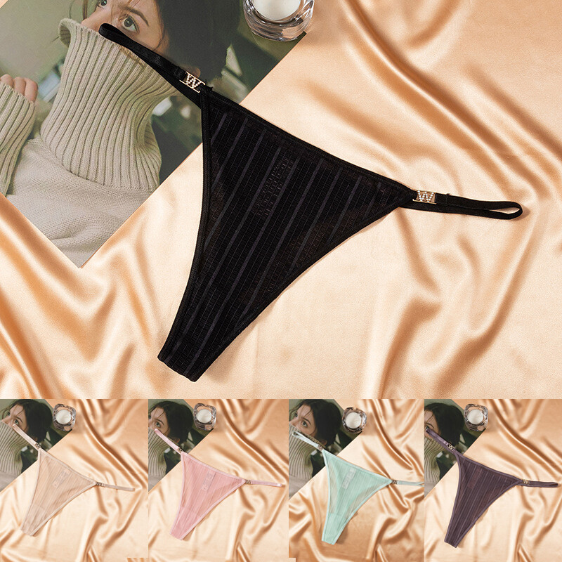 5PCS/LOT Sexy Womens See Through Sheer Panties Thong G string Underwear Lingerie