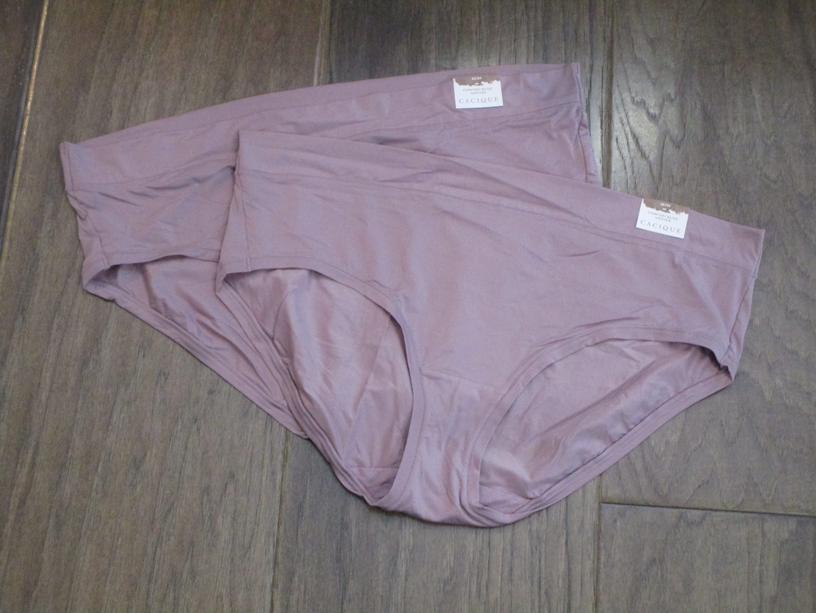 CACIQUE 2-PACK COMFORT BLISS HIPSTER PANTIES IN MAUVE SIZE 22/24