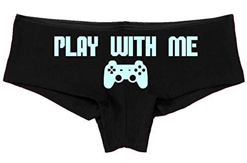 Knaughty Knickers Play with Me Video Game Sexy Flirt Gamer Girl Black Boyshort