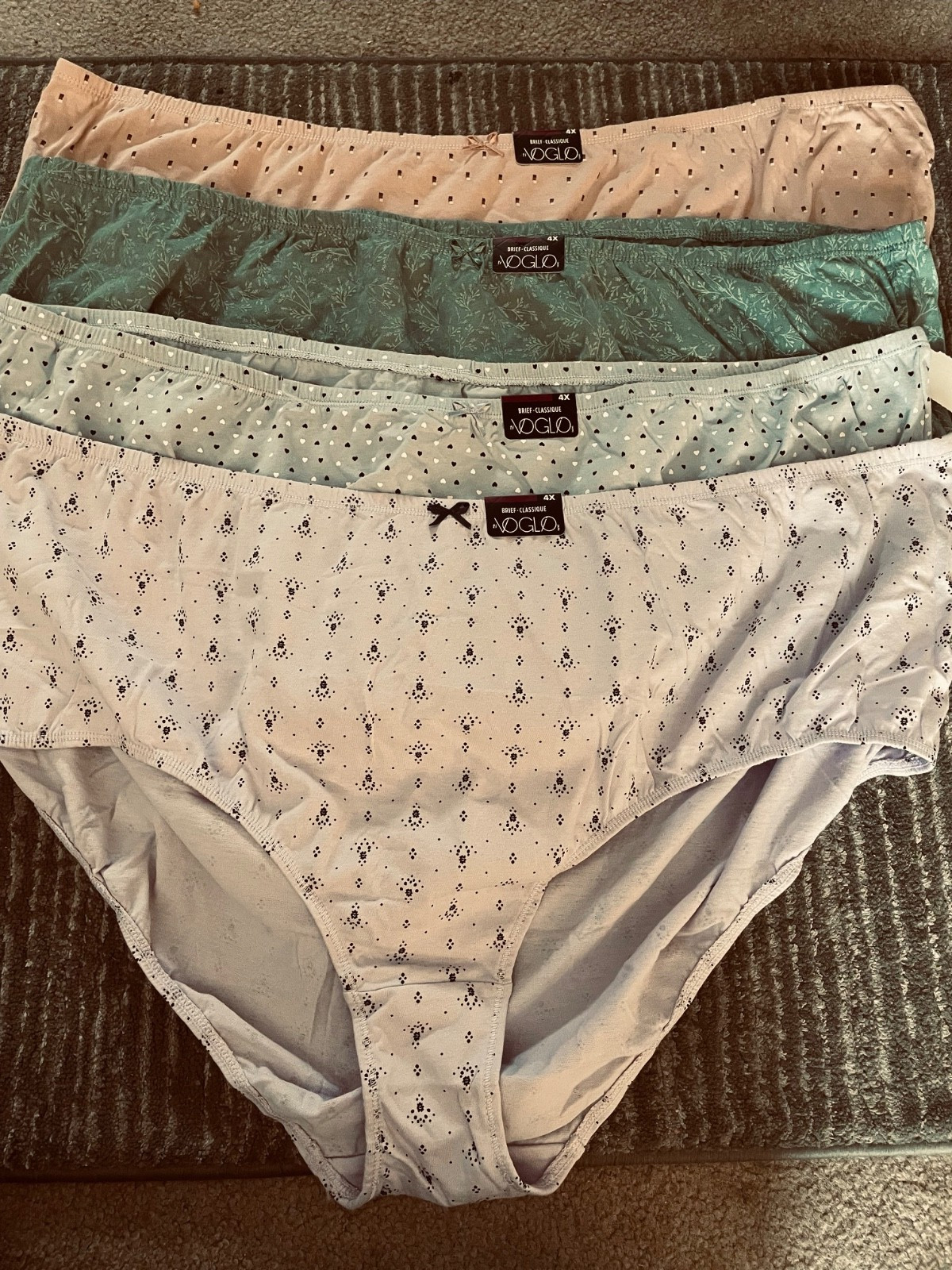 Lot of 4 Voglo 4X brief NWT NEW 100% Cotton ❤️ 138760 plus size 4X-5X