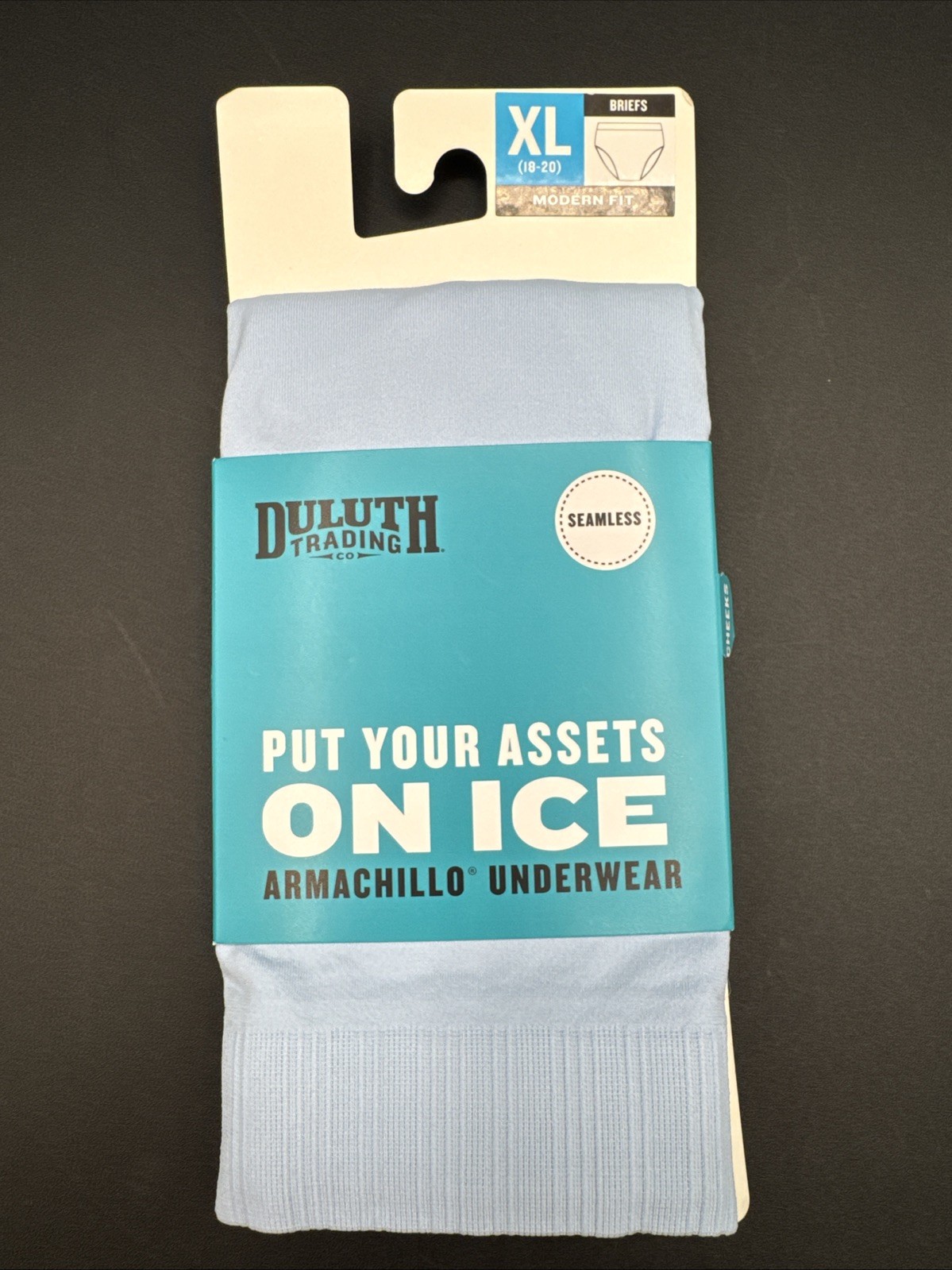 Duluth Trading Co Women’s Armachillo Modern Fit Briefs XL 18-20 Light Blue NWT