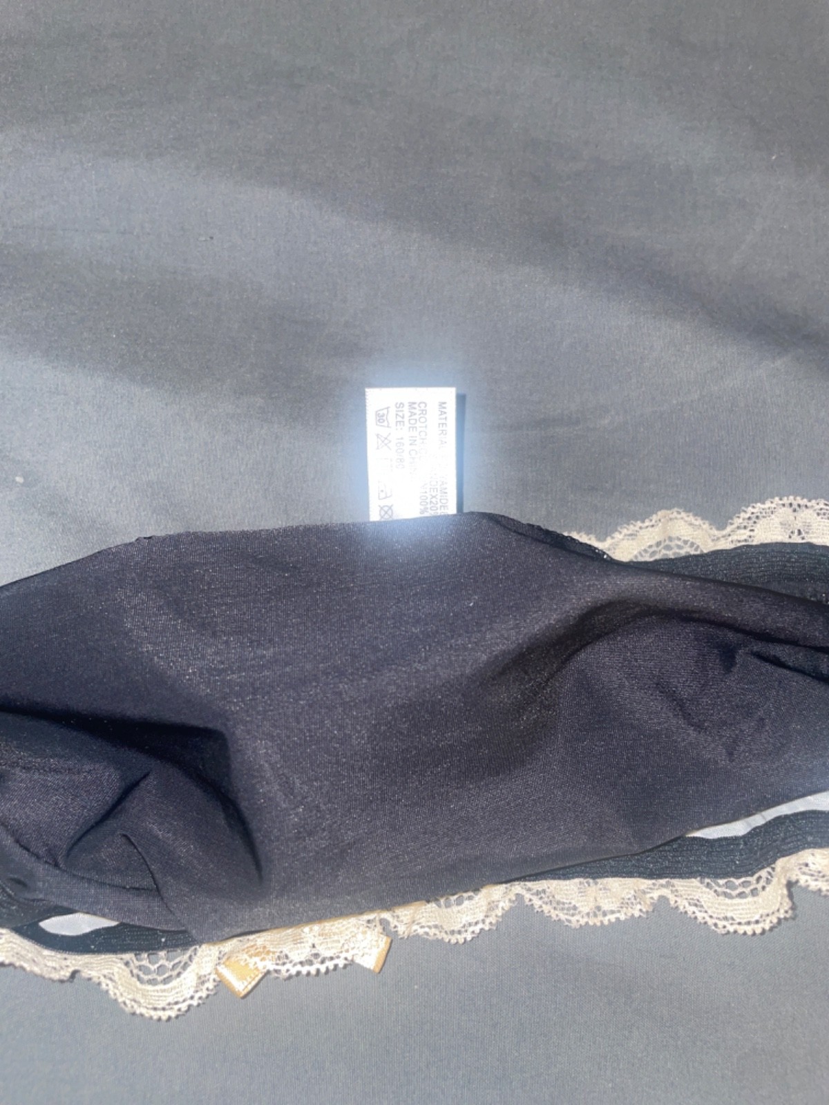 Vintage Style Black Soft Silky Satin Bikini Panties