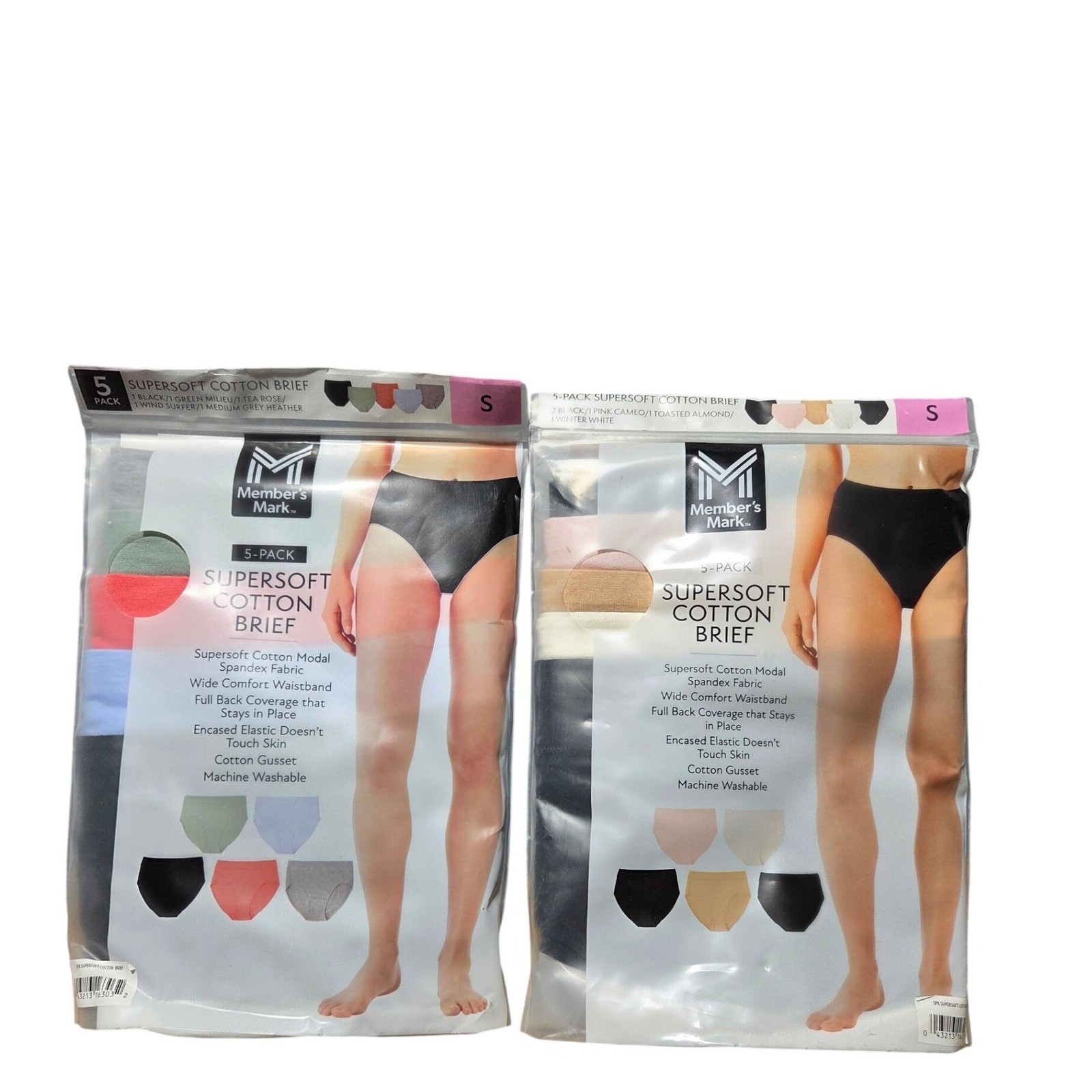 2 Pack Womens Supersoft Cotton Brief Underwear 10 Pack Size Small S New