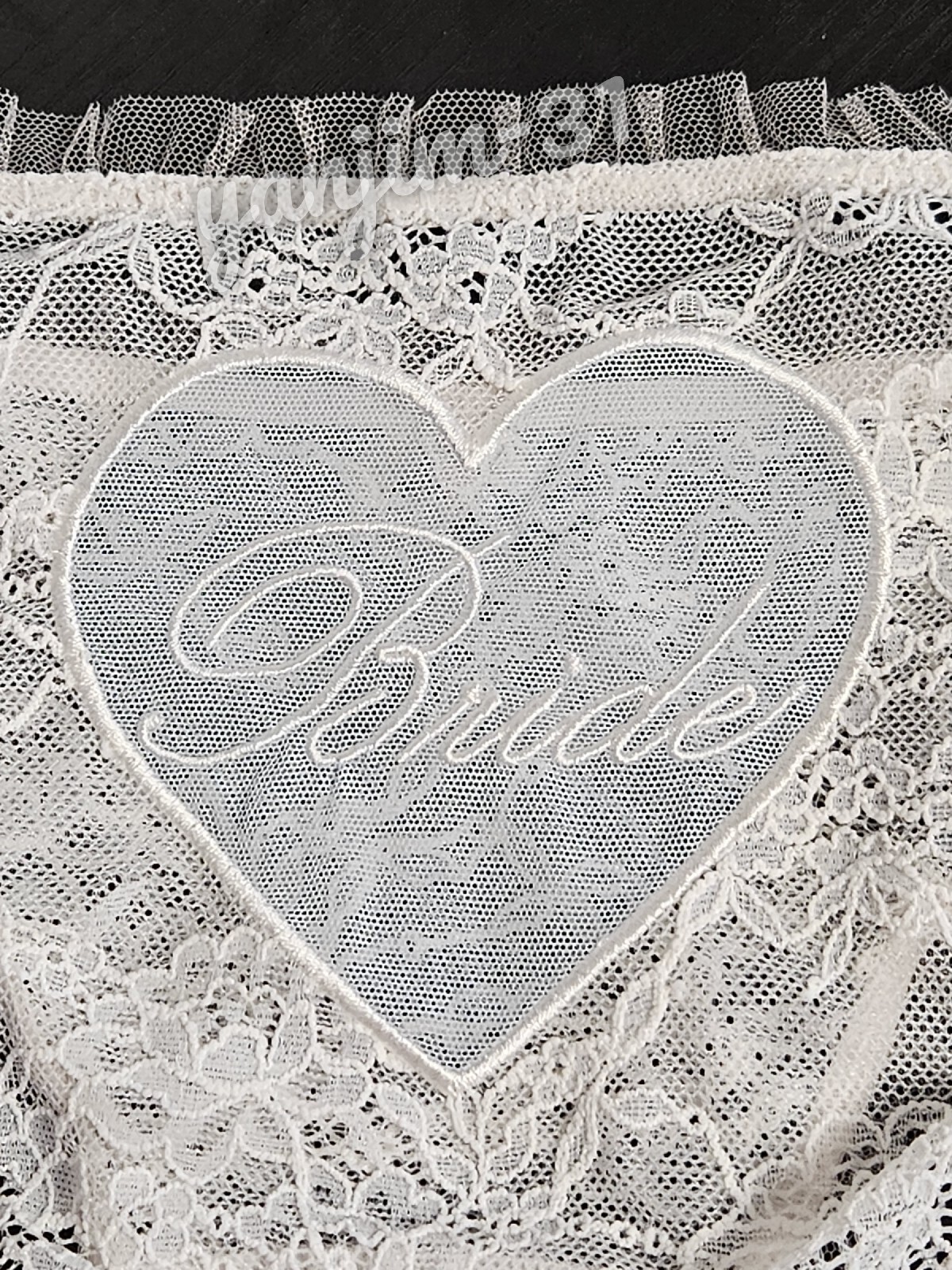 VICTORIA SECRET BRIDE RUFFLE CHEEKINI PANTY – M – BRIDAL COLLECTION- NEW