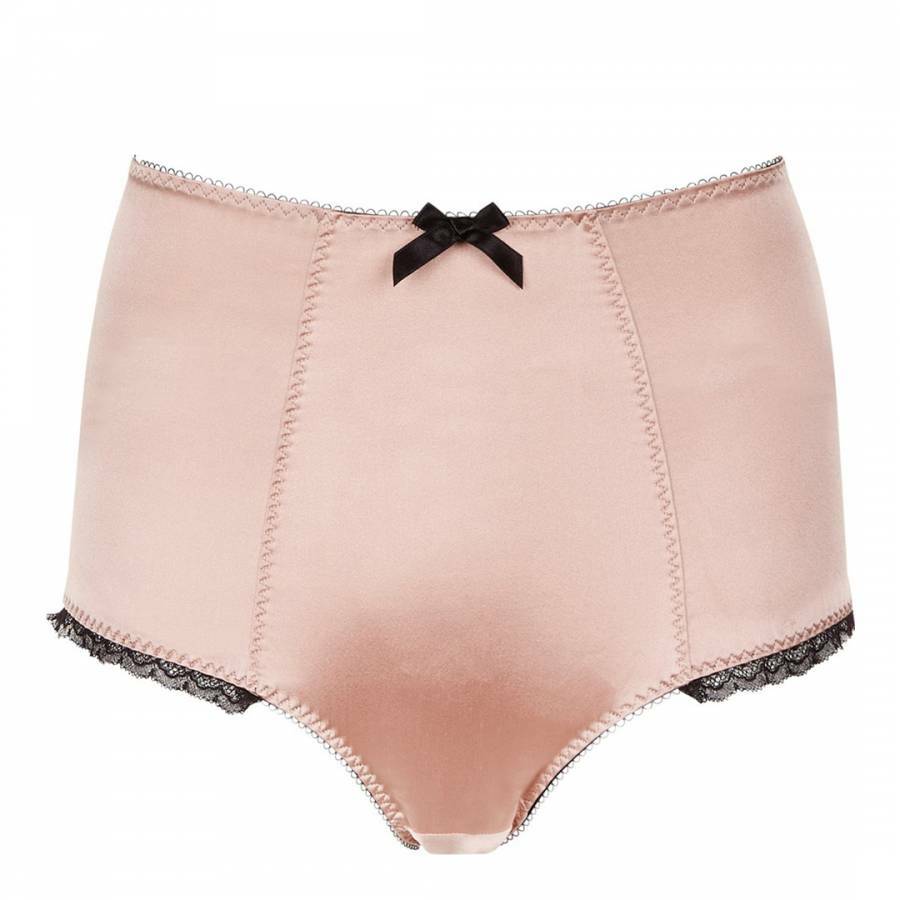 AGENT PROVOCATEUR SILK NUDE FELINDA BIG BRIEF SIZE 2 SMALL UK 8 BNWT