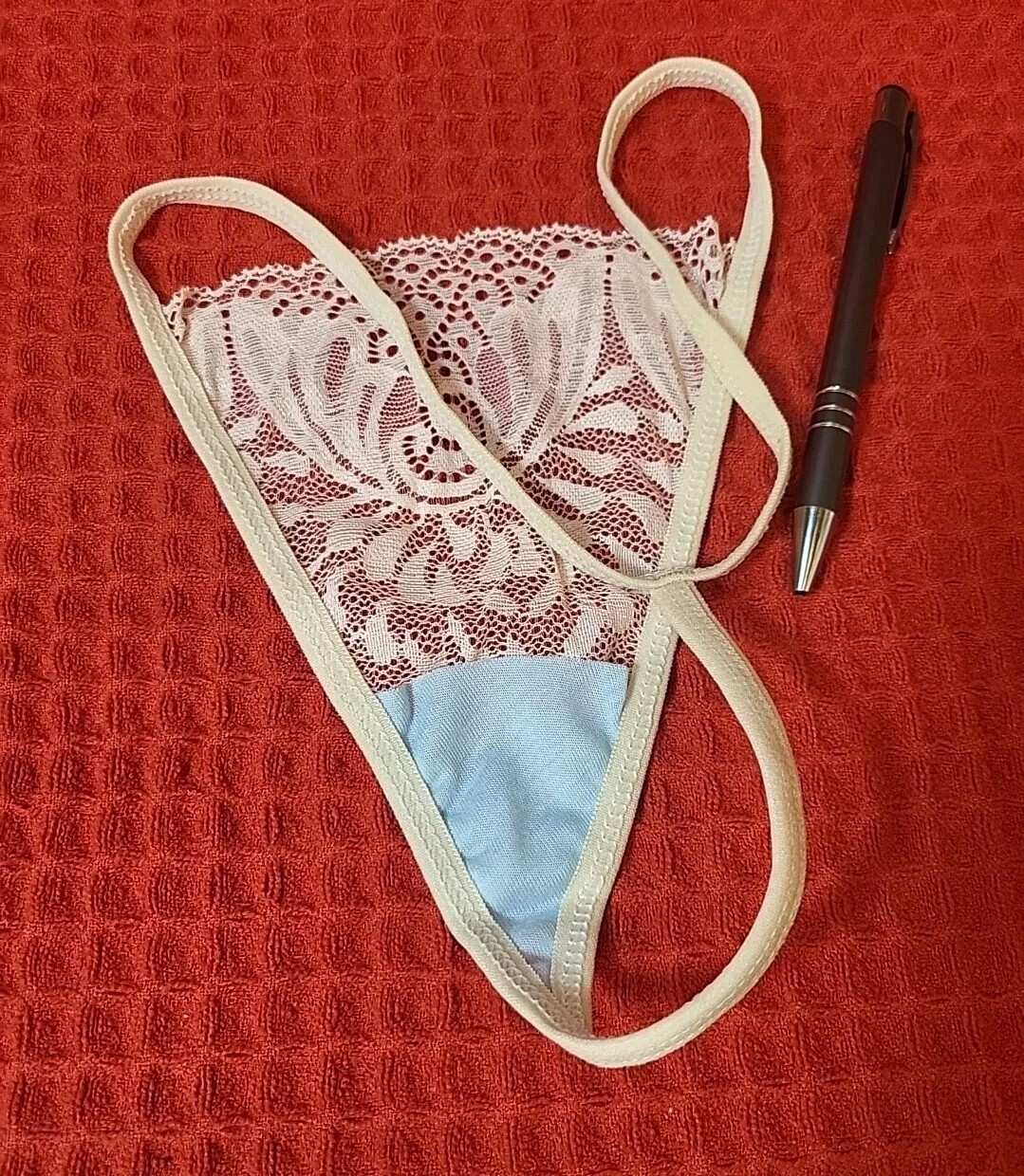 NEW!! Women’s Sexy Lace-Floral Print T- Back Thongs Pink (Medium)