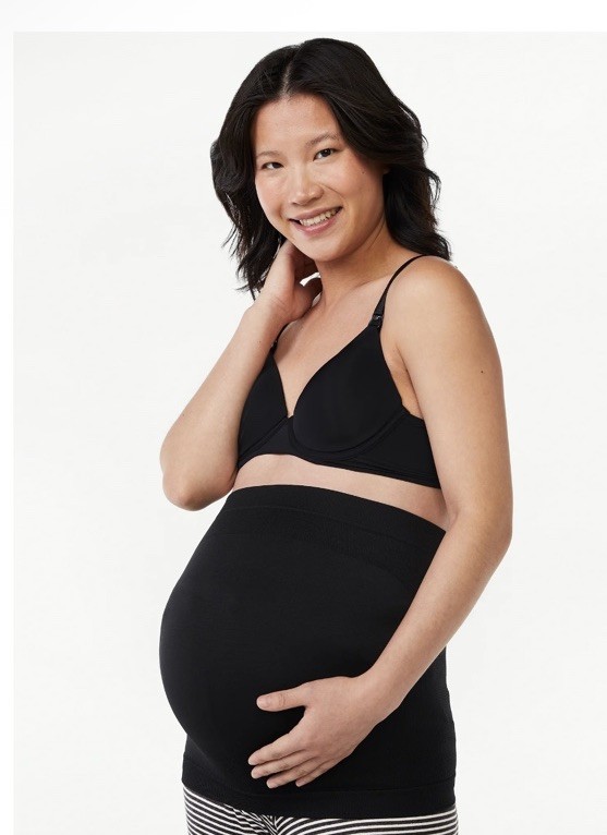 Joyspun Women’s Size 2XL Black Maternity Band Seamless Support