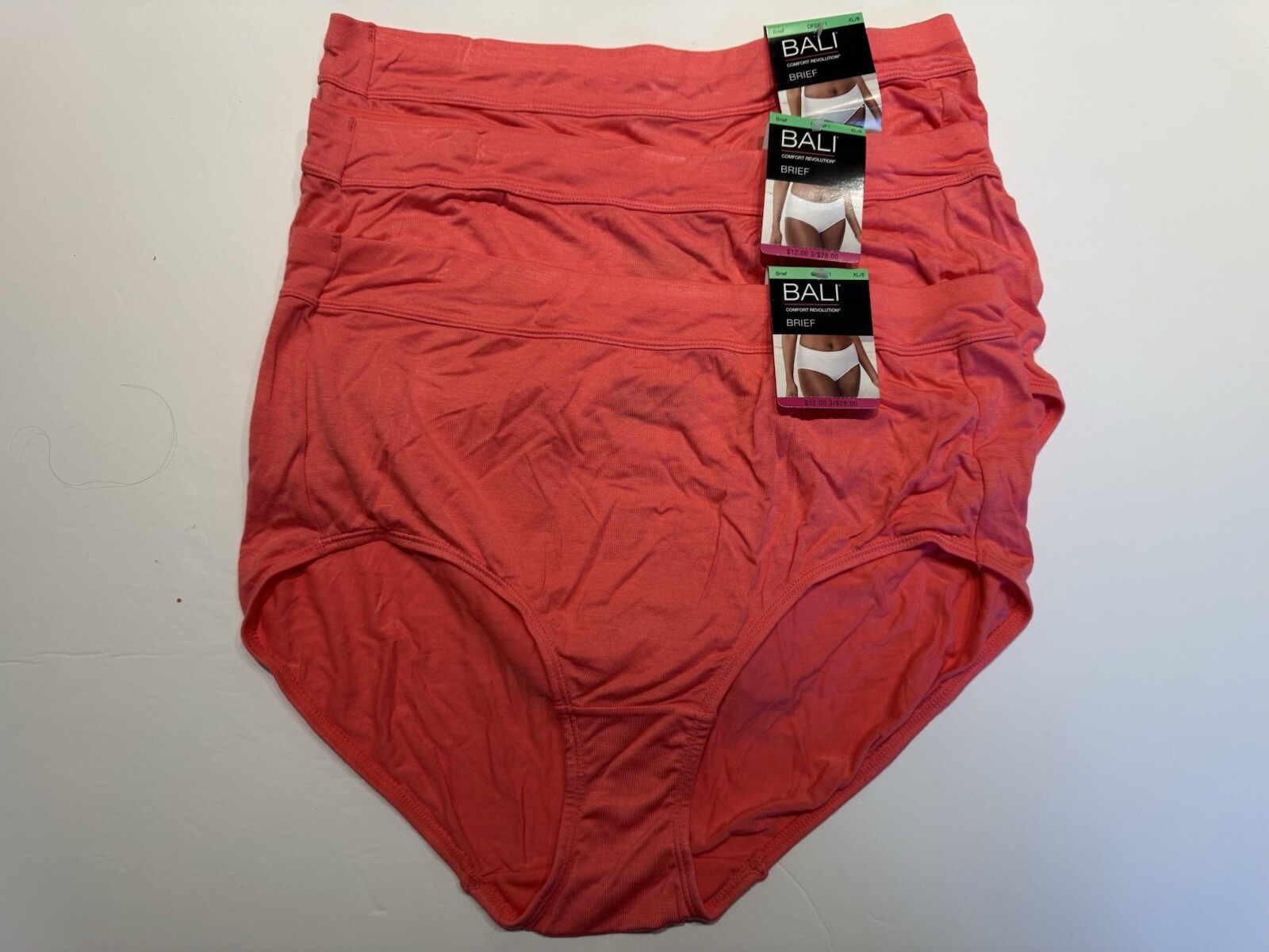 NWT 3 Pairs Bali Comfort Revolution Brief Panties Size 8 9 DFSBF1