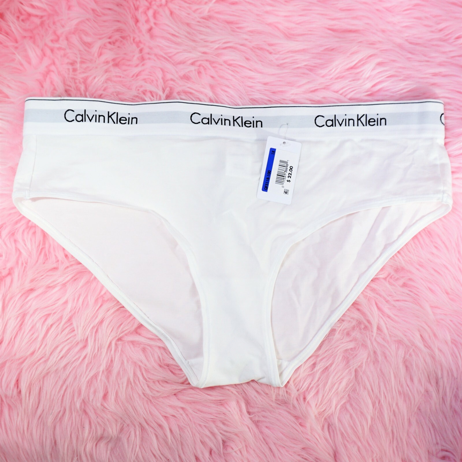Plus size Calvin Klein panties NWT SOFT White cotton modal Hipster sz 1X-3X
