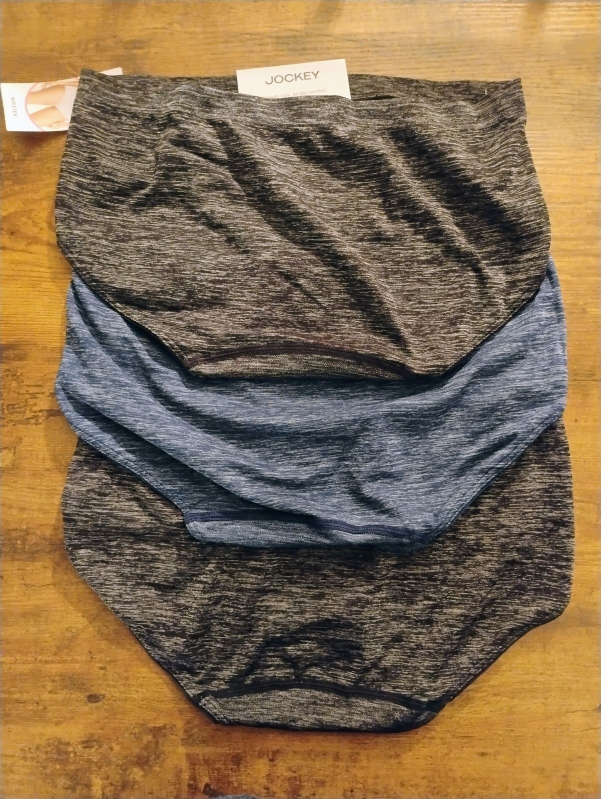JOCKEY Smooth & Shine Hipster Panty Underwear 6/M 3 Pair Microfiber Stretch NWT