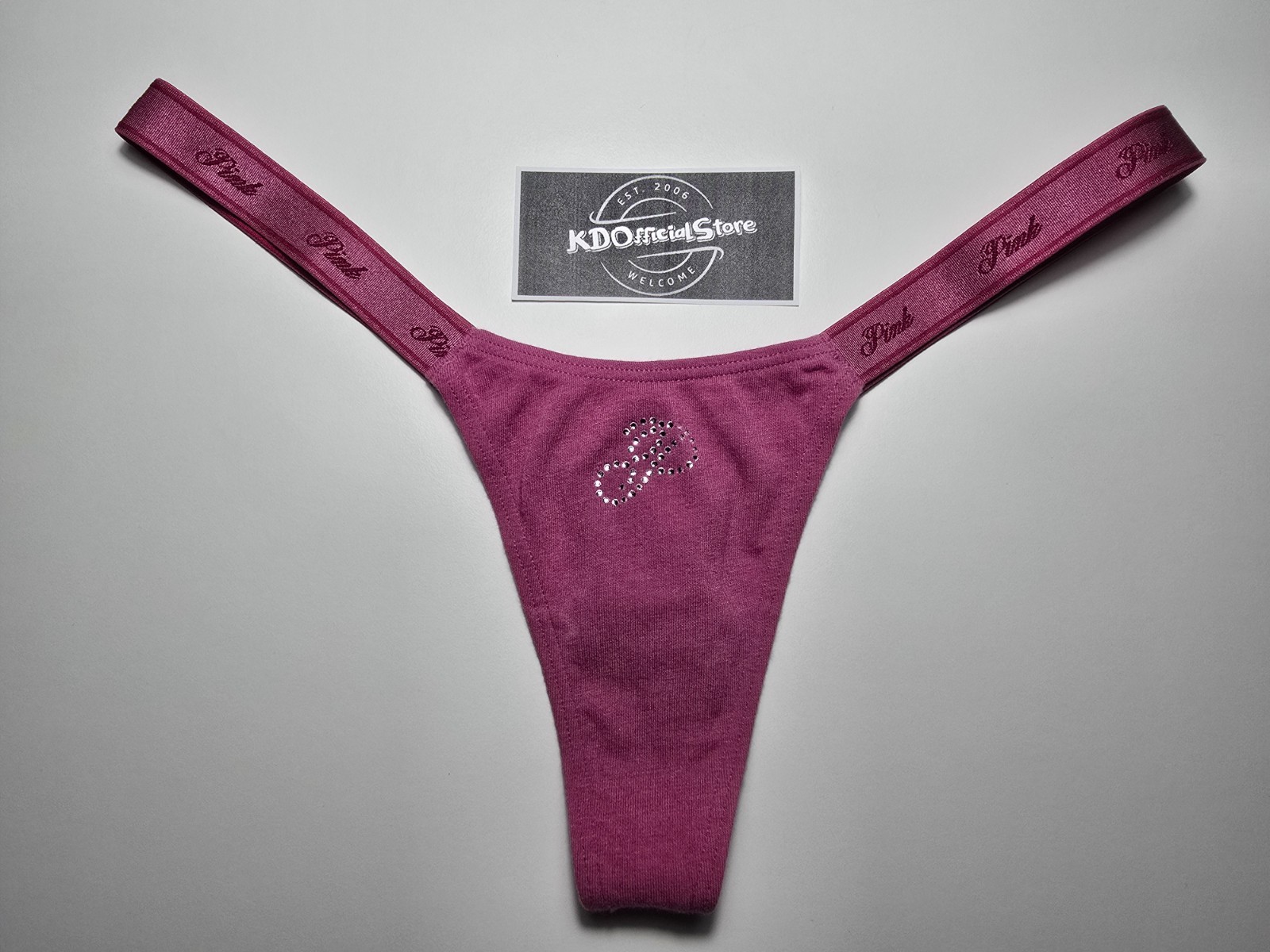 S Victoria’s Secret PINK Logo Cotton High Leg Micro Thong Panties Underwear LMT
