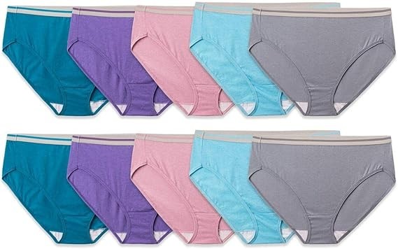 Fruit of the Loom Fit For Me Briefs Women Plus Size 13/5X 10 Pack NWT