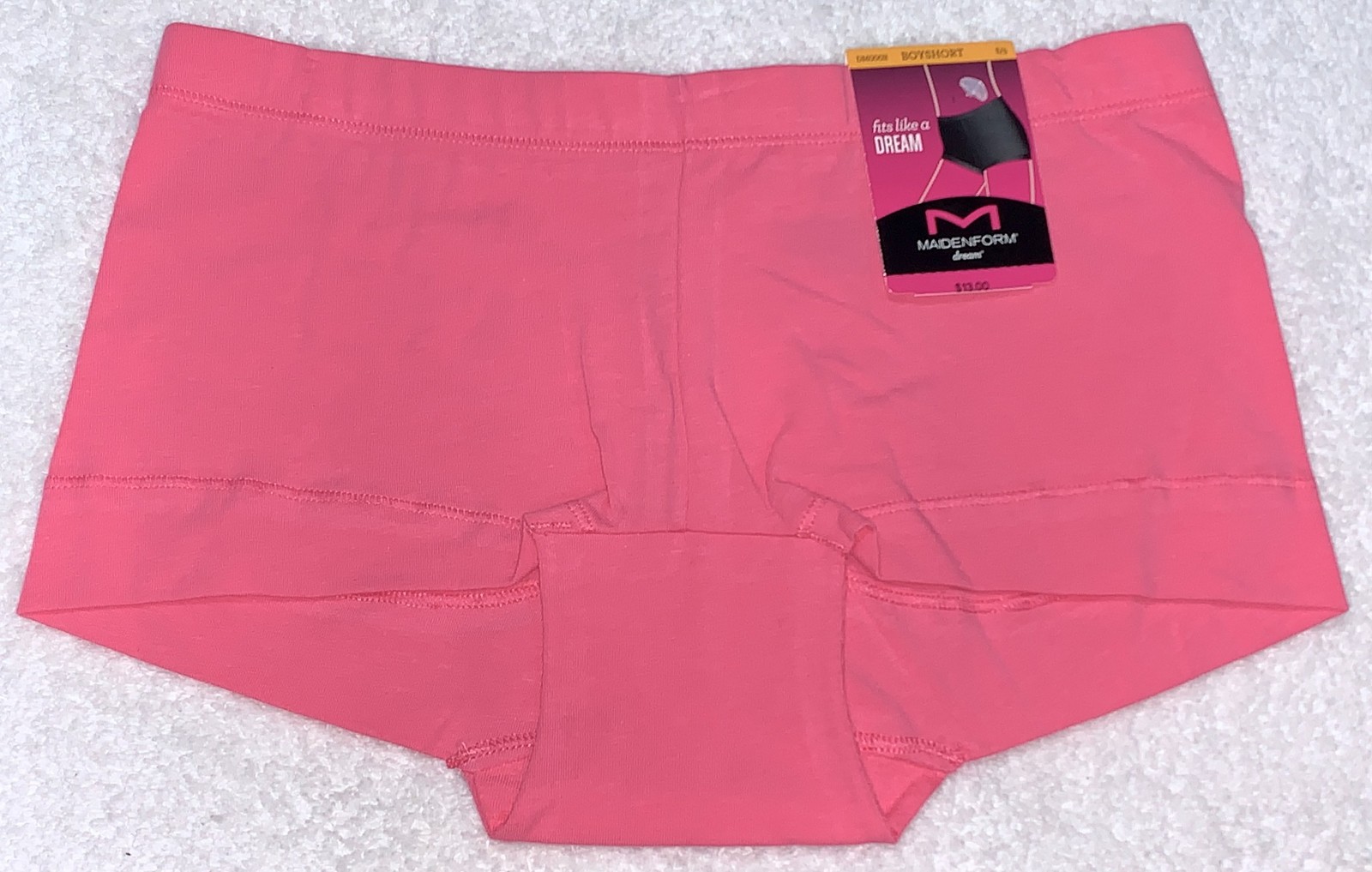 MAIDENFORM Dream Tailored Cotton Pink Boyshort Panty Womens Sz S 5 M 6