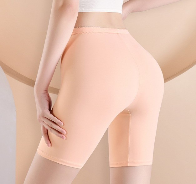 Women High waist Long Leggings Seamless Ice silk Thin Safety Underwear 92231
