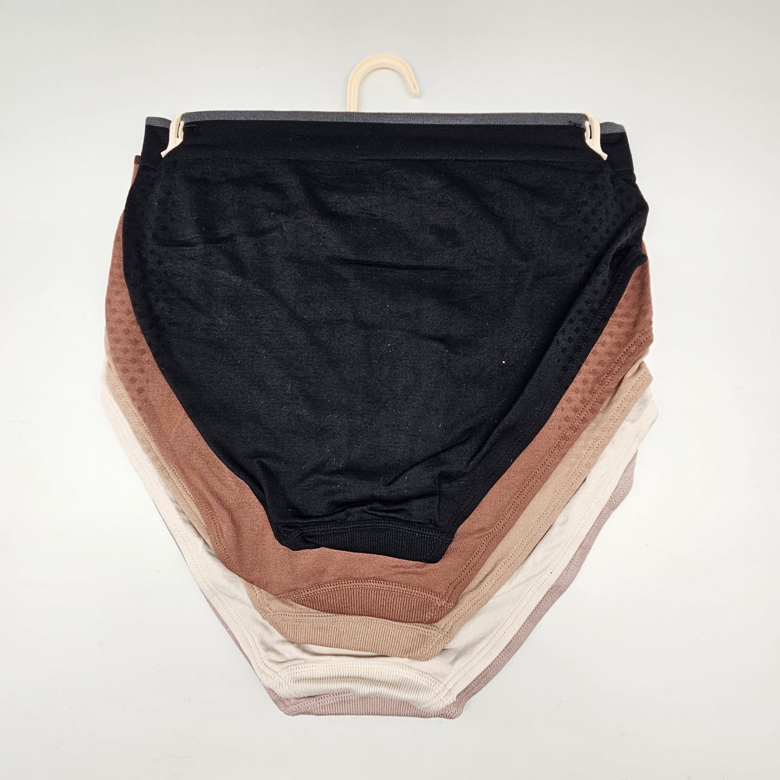 5 Pack ANNE KLEIN Women’s S M L XL Micro Seamless Briefs Black Brown Beige