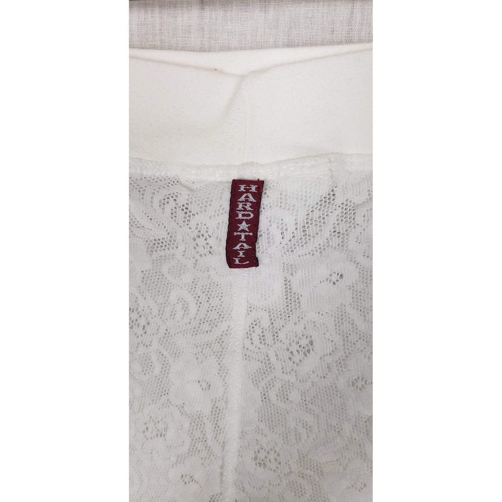 Hard Tail Forever White Floral Lace Boyshorts M Coquette Dollette Soft Girl USA